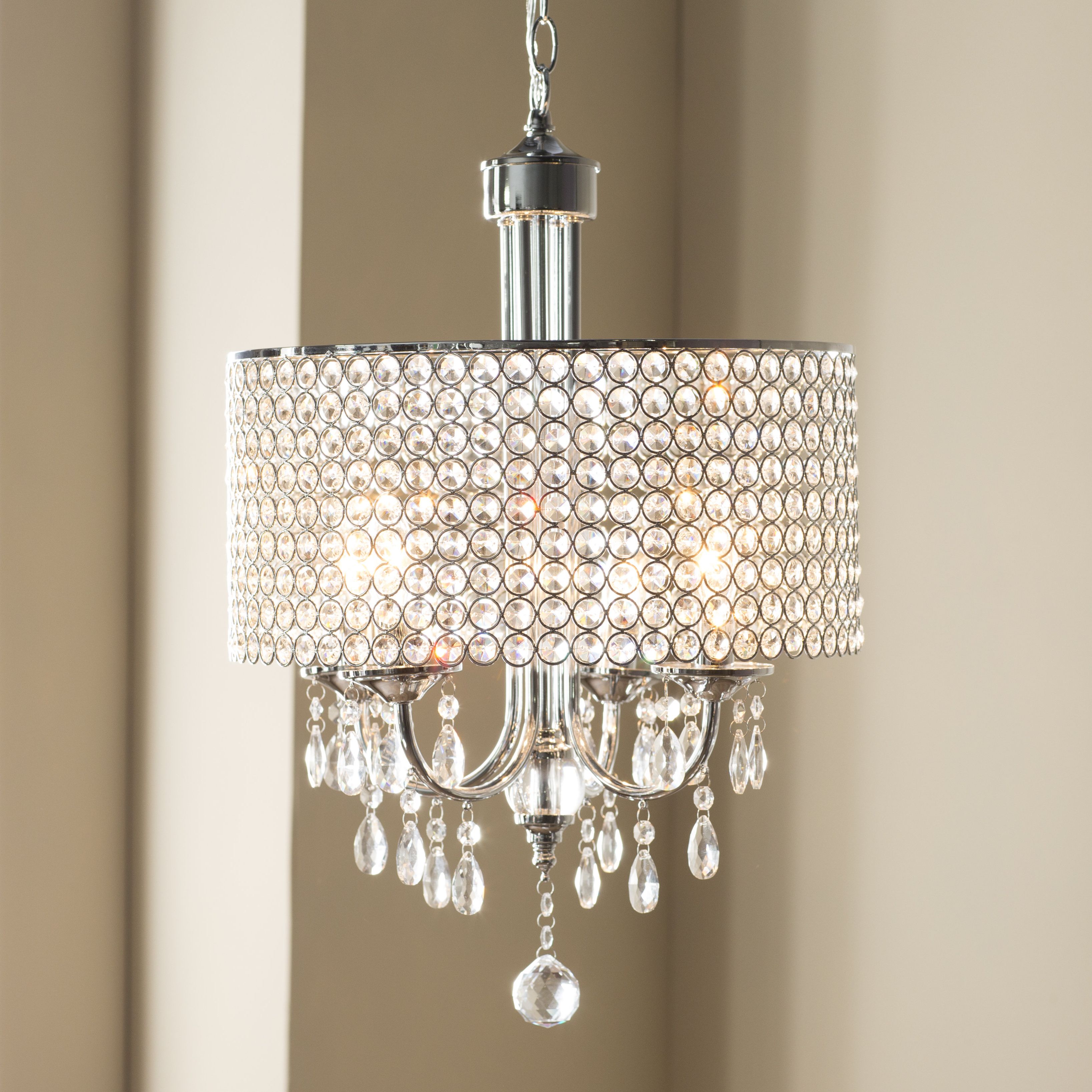 Bella 4 Light Crystal Chandelier Pertaining To Fashionable Aurore 4 Light Crystal Chandeliers (View 1 of 25)