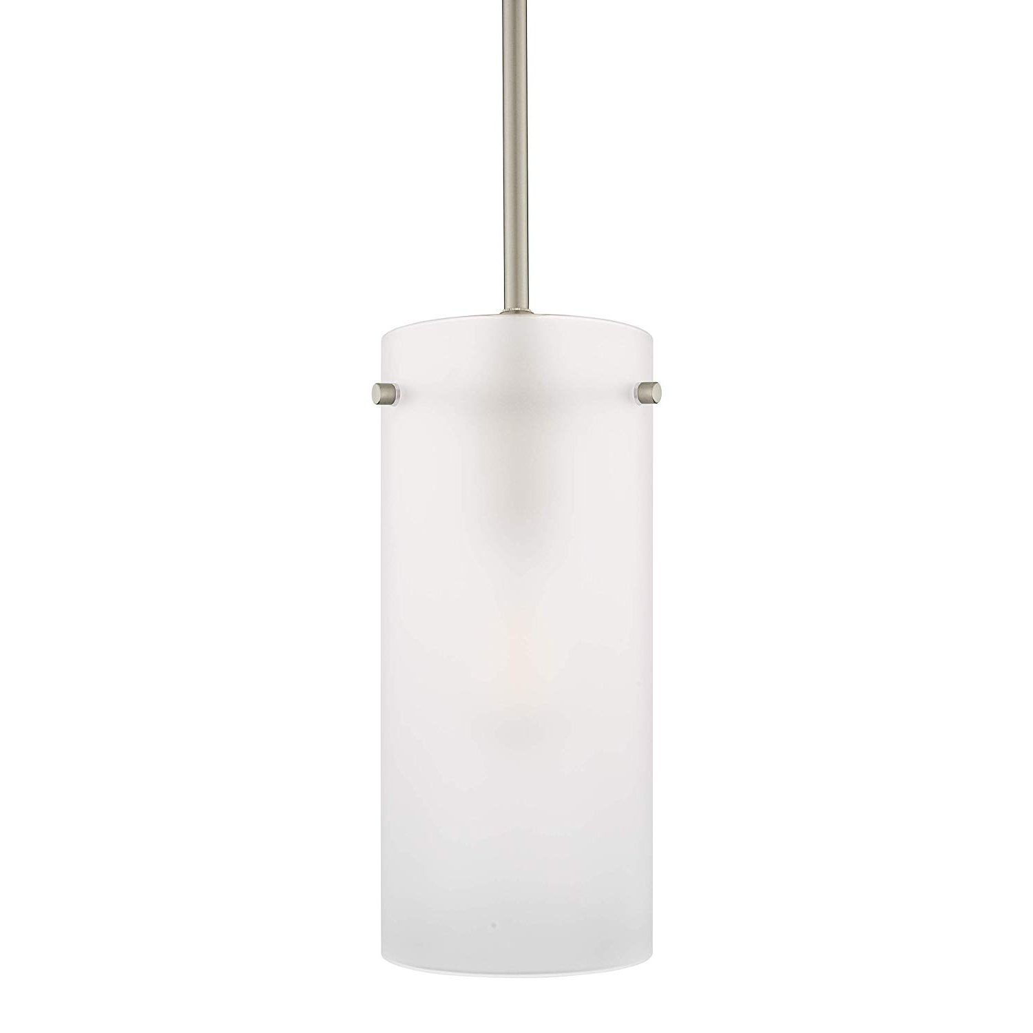 Brushed Nickel Kitchen Island Light,  Frosted Glass Shade Ll P312f Bn (Photo 23 of 25)