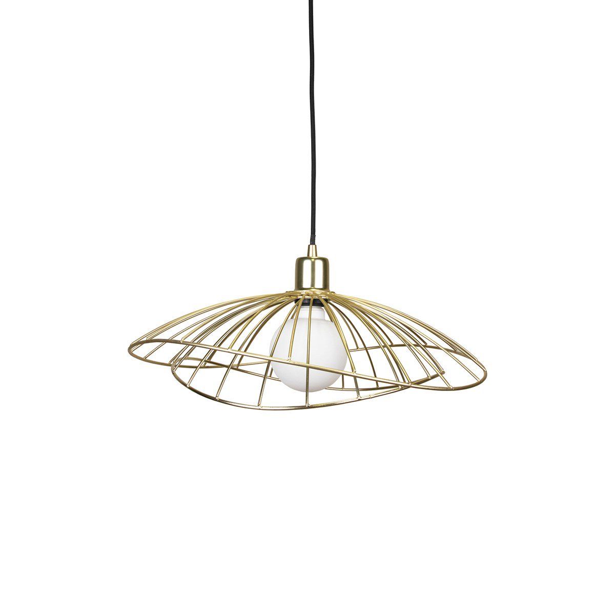 Bryker 1 Light Single Bulb Pendants Intended For Fashionable Globen Lighting – Ray Ceiling Lamp Brushed Brass – Babyshop.no (Photo 25 of 25)