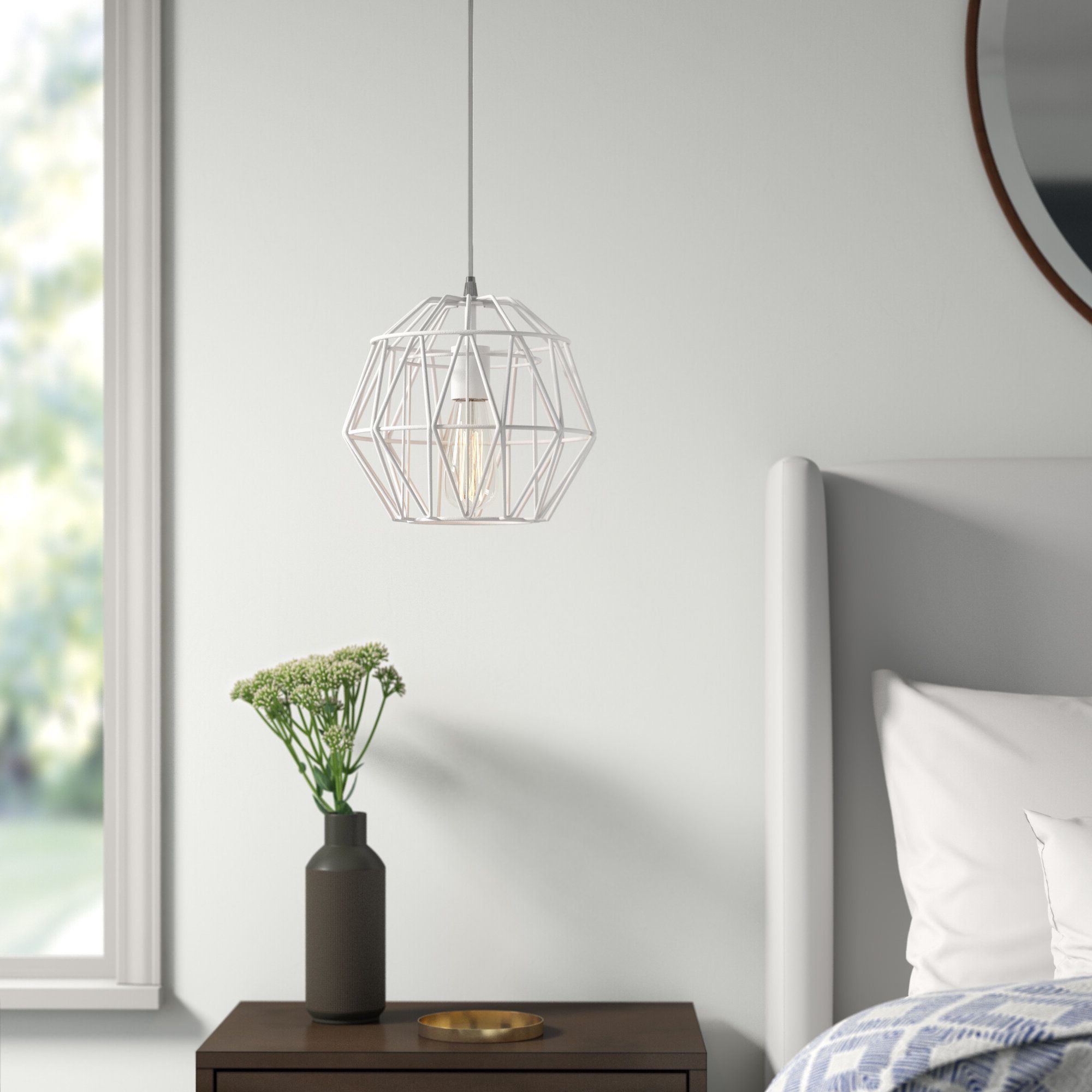 Conerly 1 Light Single Geometric Pendant With Widely Used Poynter 1 Light Single Cylinder Pendants (View 13 of 25)