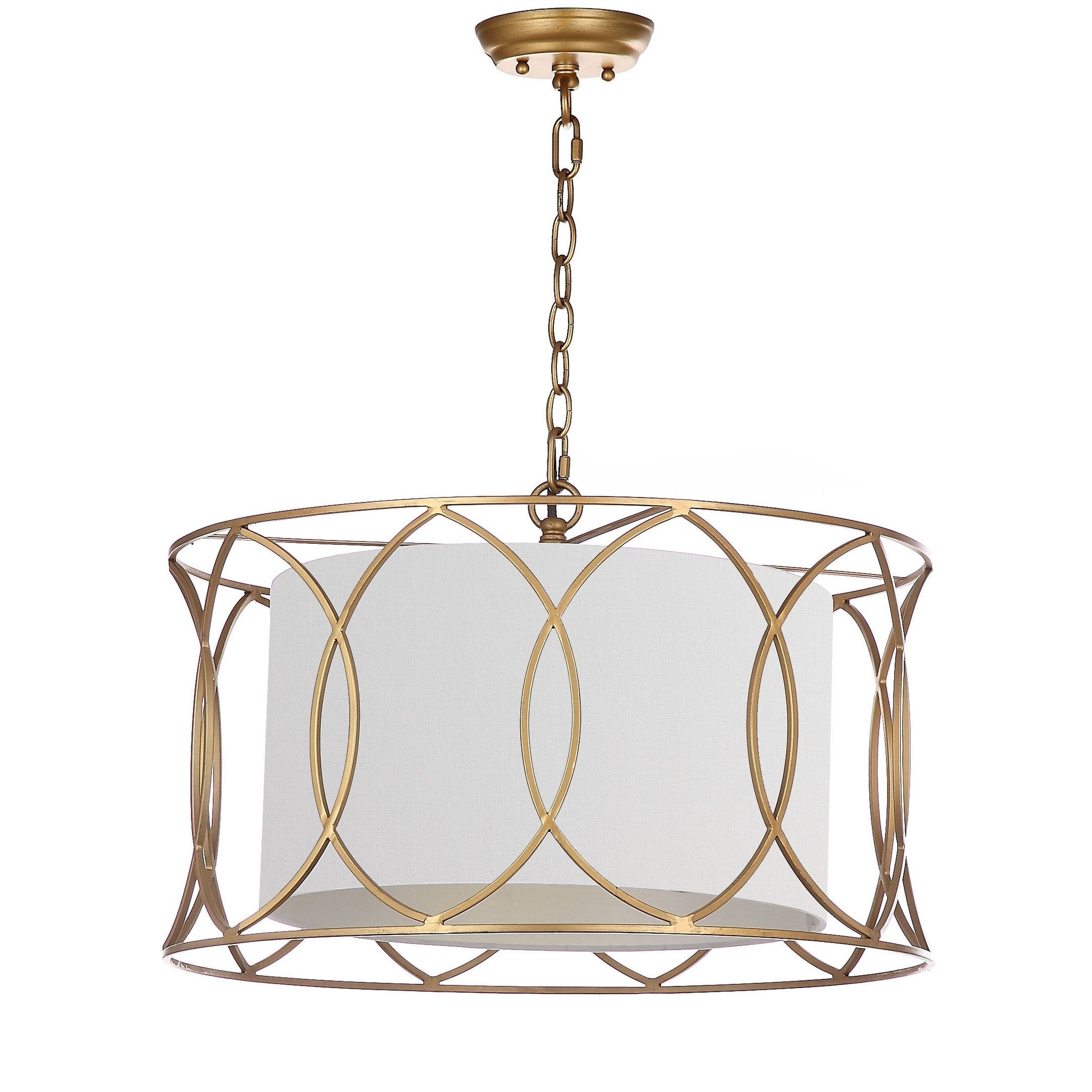Current Safavieh Lighting Silas Gold Adjustable Pendant Lamp Throughout Balducci 5 Light Pendants (View 3 of 25)