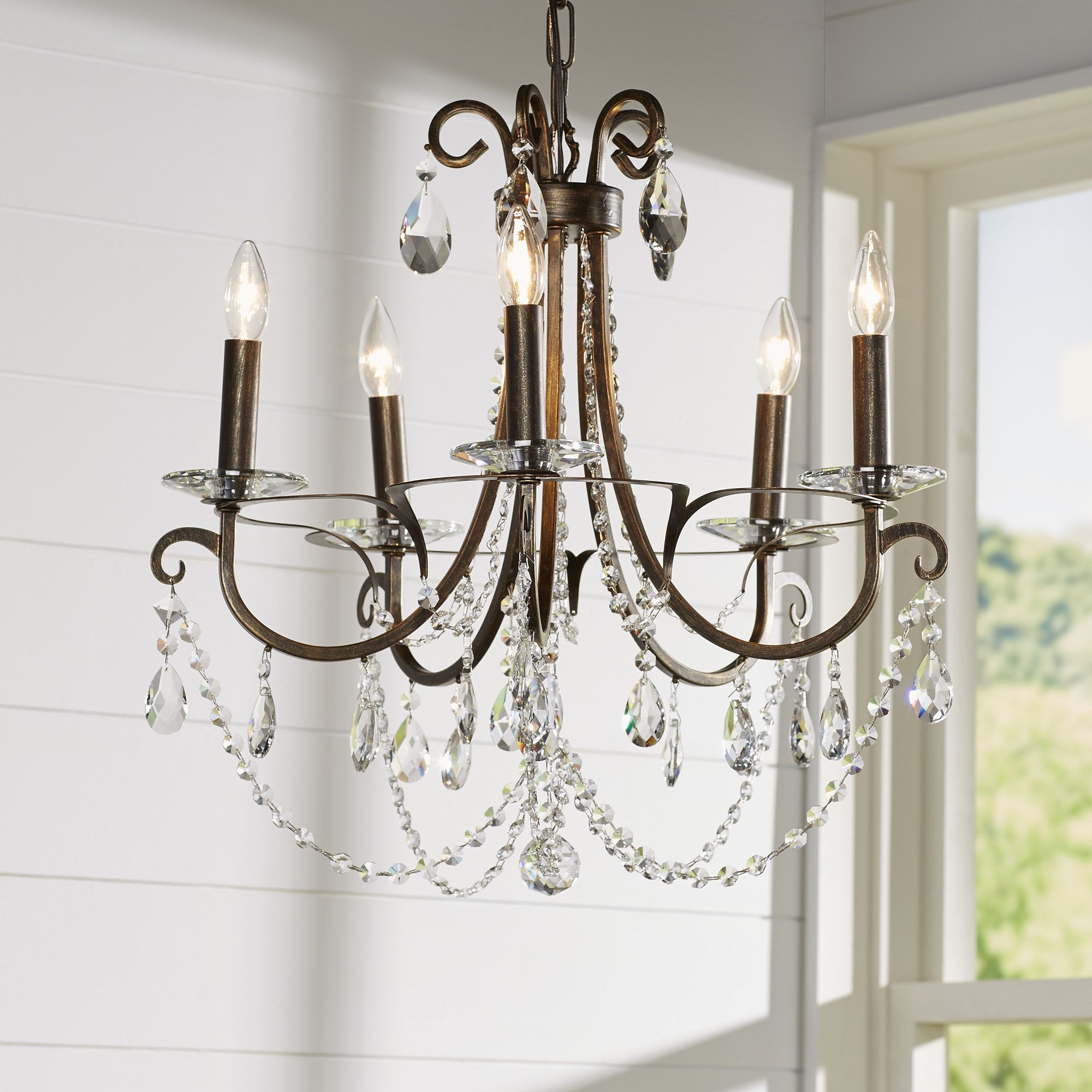Famous Roesler 5 Light Candle Style Chandelier In Blanchette 5 Light Candle Style Chandeliers (View 5 of 25)