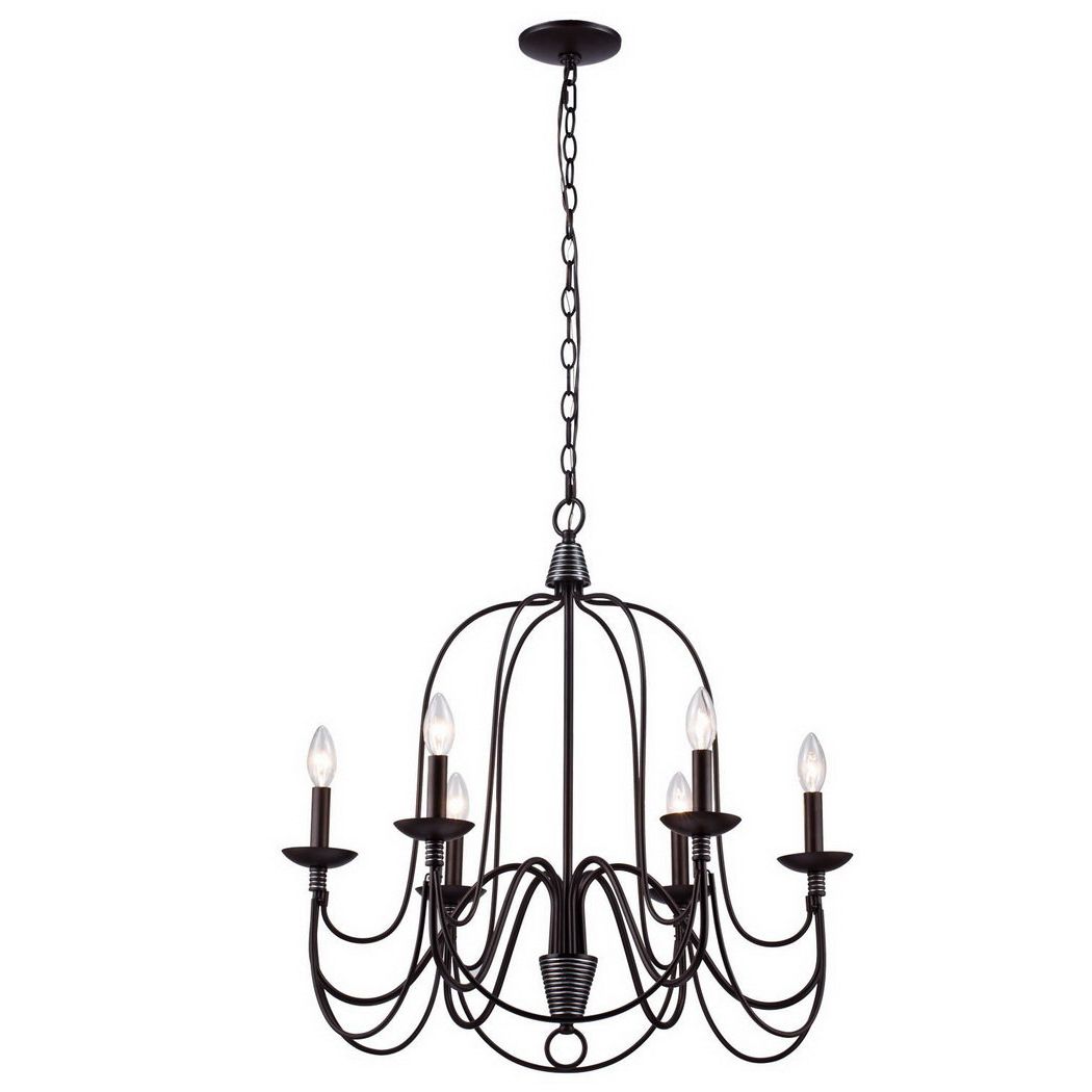 Famous Watford 6 Light Candle Style Chandeliers Inside Crim Vintage 6 Light Chandelier (View 17 of 25)