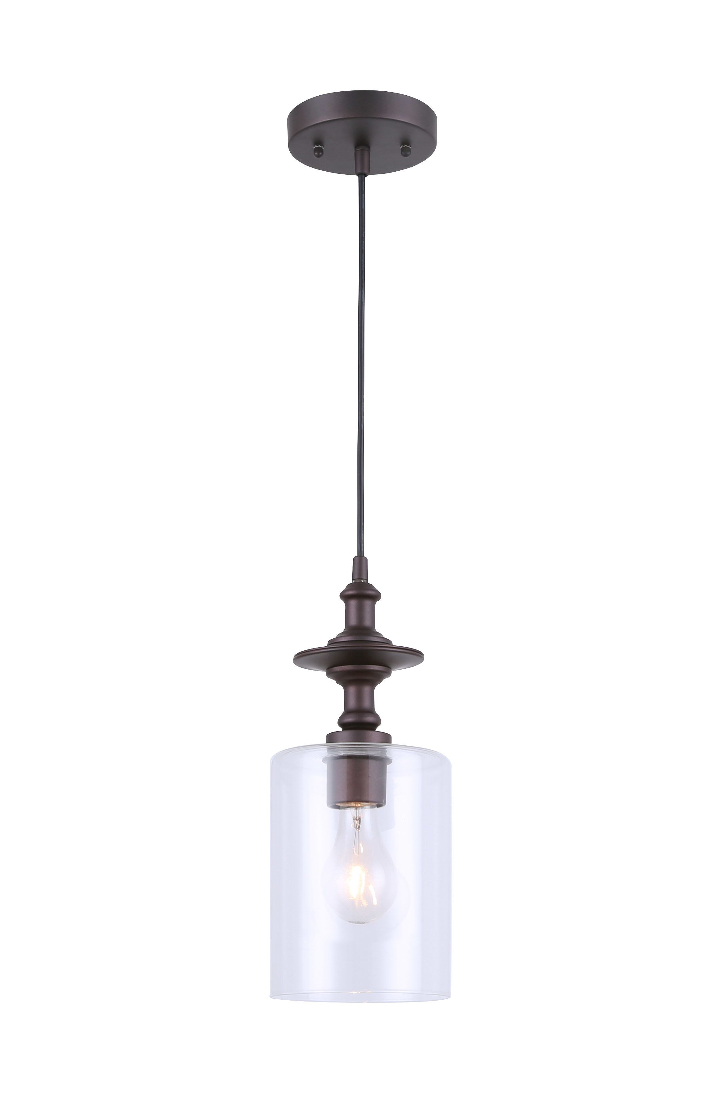 Farmhouse & Rustic Clear/glass Shade Pendants (View 15 of 25)