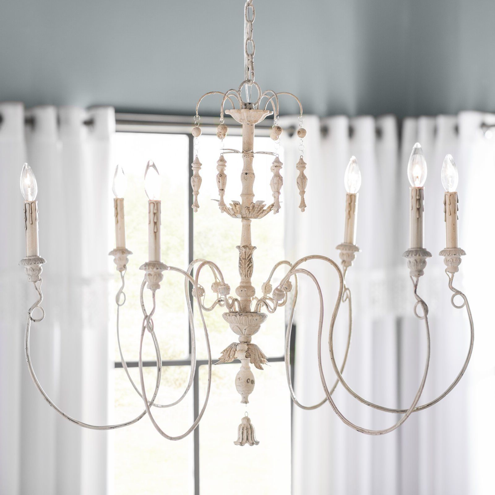 Farmhouse With Regard To Paladino 6 Light Chandeliers (View 7 of 25)