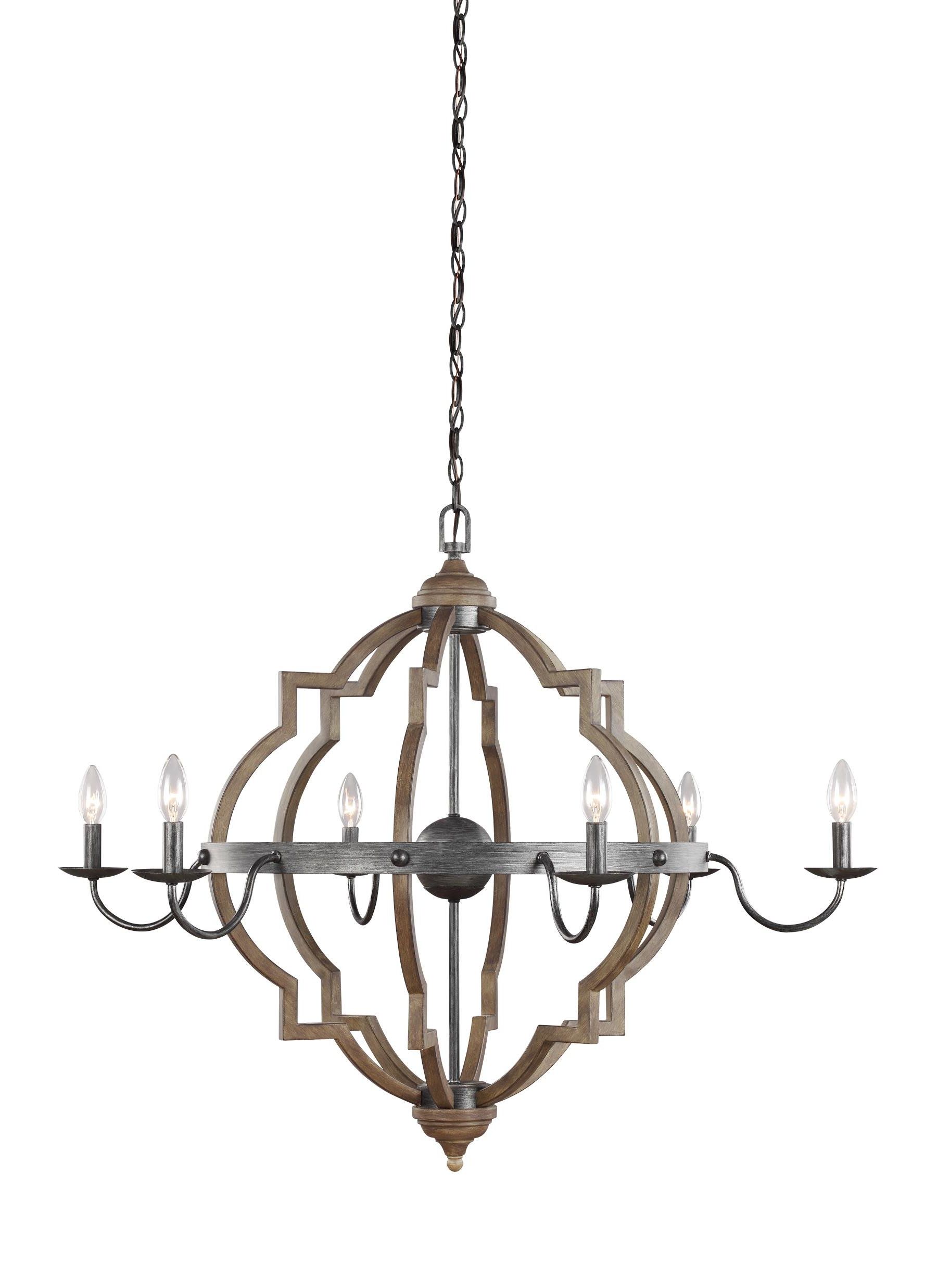 Fashionable Bennington 4 Light Candle Style Chandeliers Intended For Donna 6 Light Candle Style Chandelier (View 12 of 25)