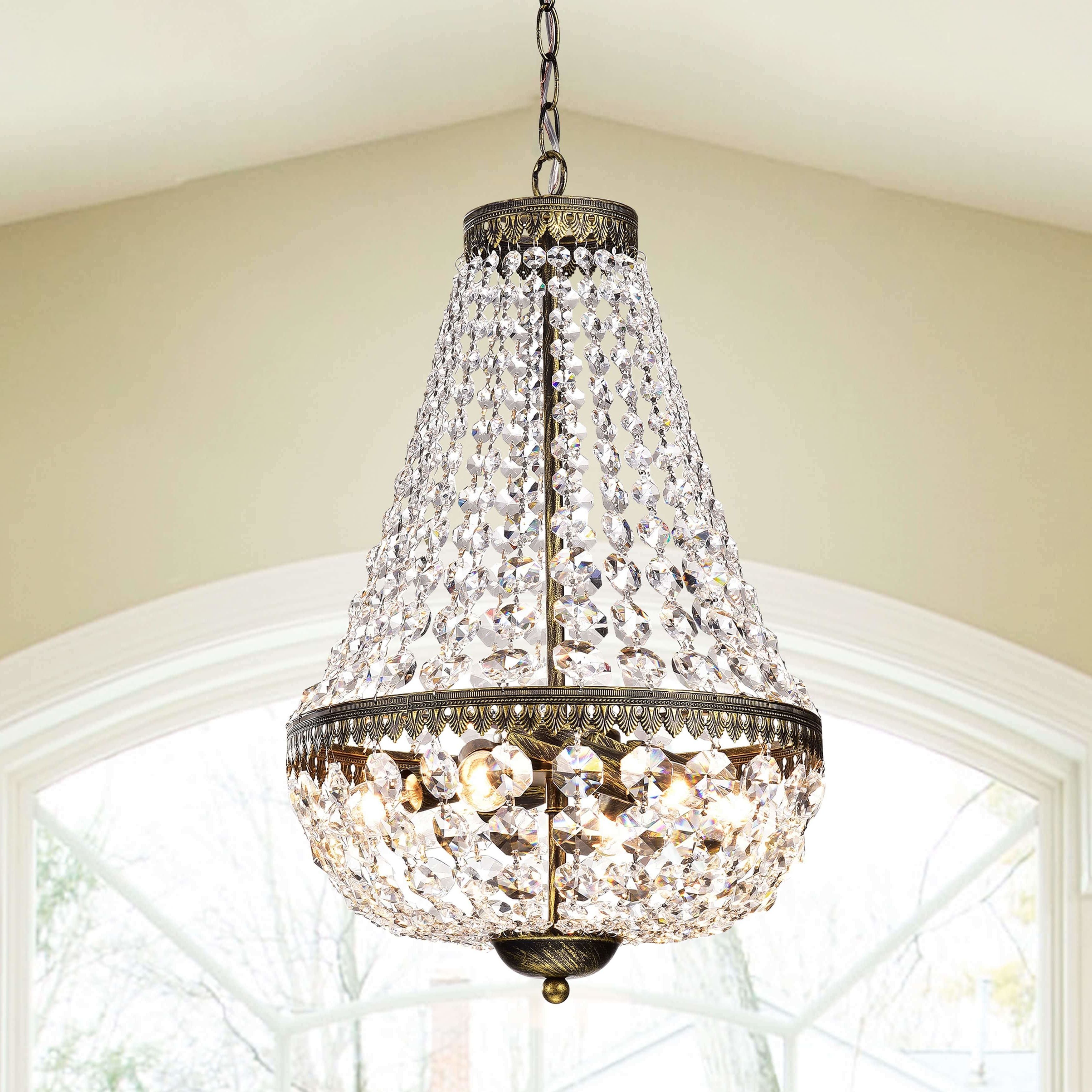 Fashionable Gartner Symmetric 6 Light Crystal Chandelier Pertaining To Mckamey 4 Light Crystal Chandeliers (View 24 of 25)