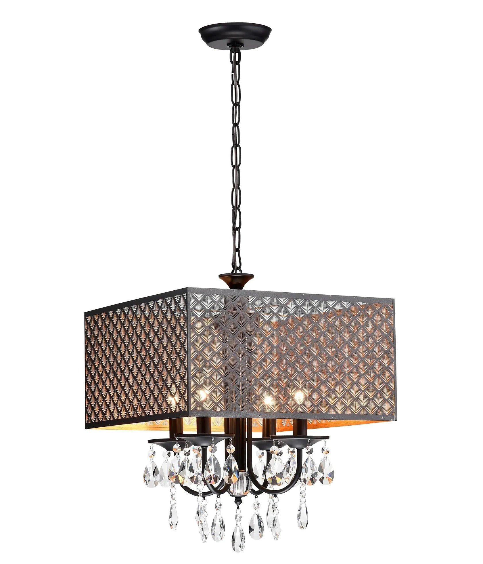 Favorite Mathers 4 Light Rectangle Chandelier Within Jill 4 Light Drum Chandeliers (View 8 of 25)