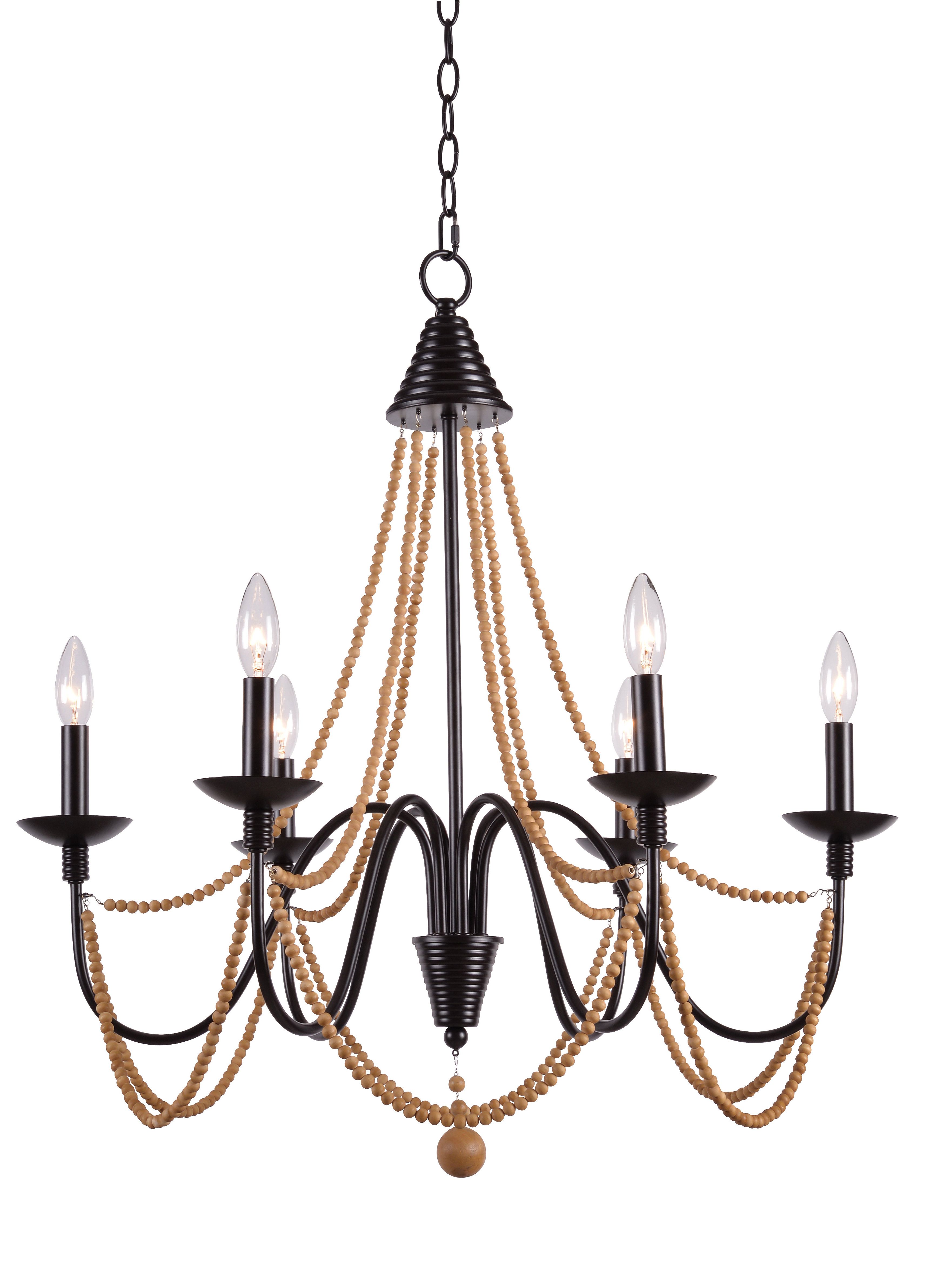 Gracie Oaks Clayburn 6 Light Candle Style Chandelier Pertaining To Favorite Watford 6 Light Candle Style Chandeliers (View 11 of 25)