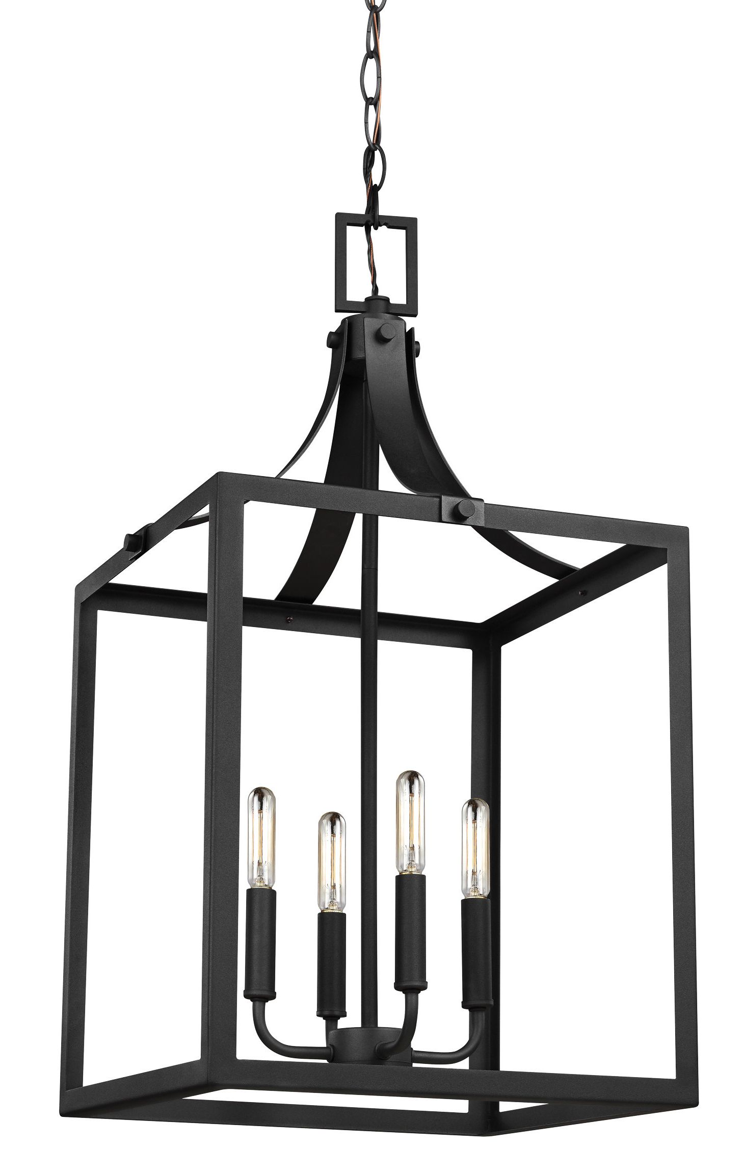 Gracie Oaks Sherri Ann 4 Light Lantern Square / Rectangle Pendant With Most Recently Released Thorne 6 Light Lantern Square / Rectangle Pendants (View 14 of 25)