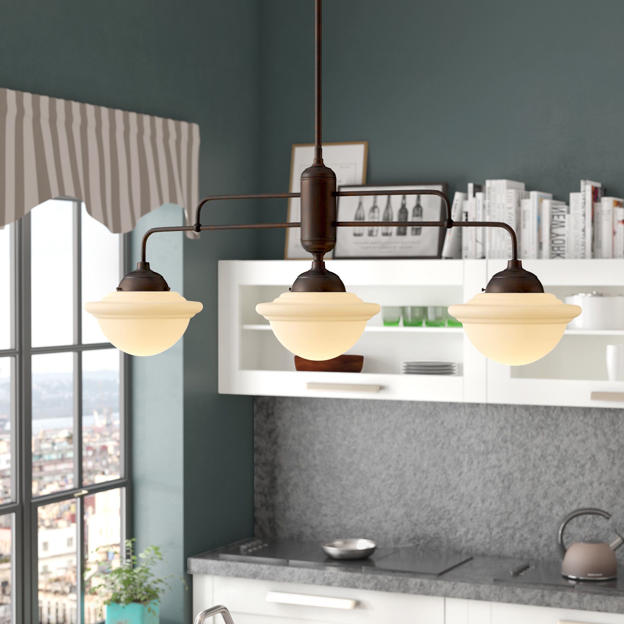 Latest Dunson 3 Light Kitchen Island Pendants For Trent Austin Design Bruges 3 Light Kitchen Pendant (View 25 of 25)