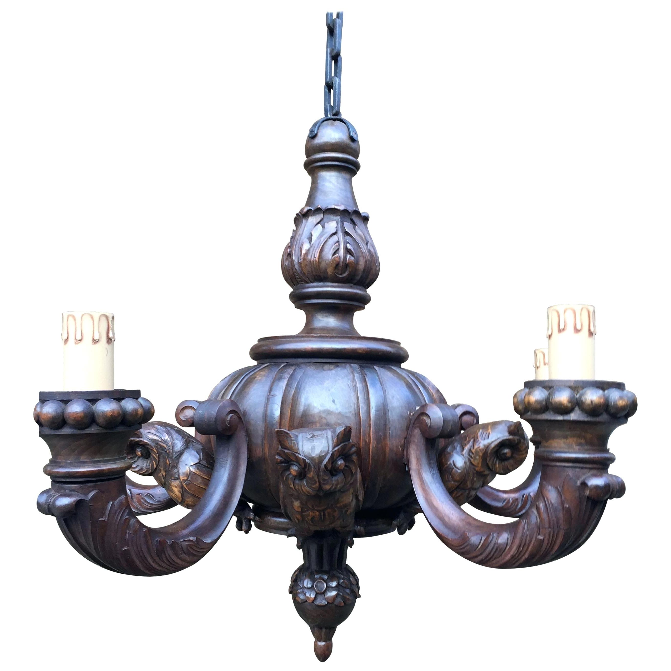 Metal And Wood Chandelier – Chambal (View 20 of 25)