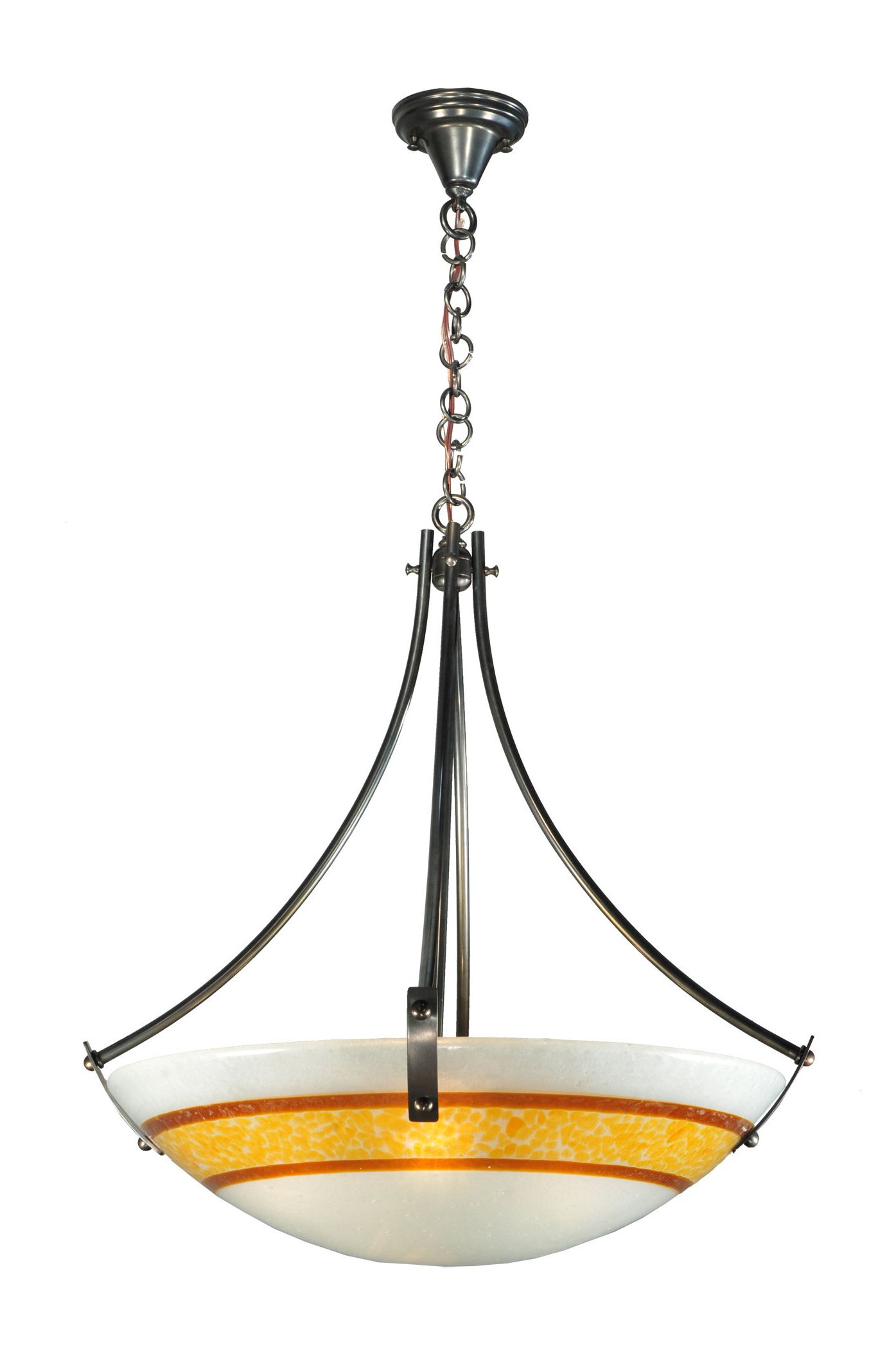 Metro Fusion Saturno Glass 4 Light Bowl Pendant In Best And Newest Newent 3 Light Single Bowl Pendants (View 25 of 25)