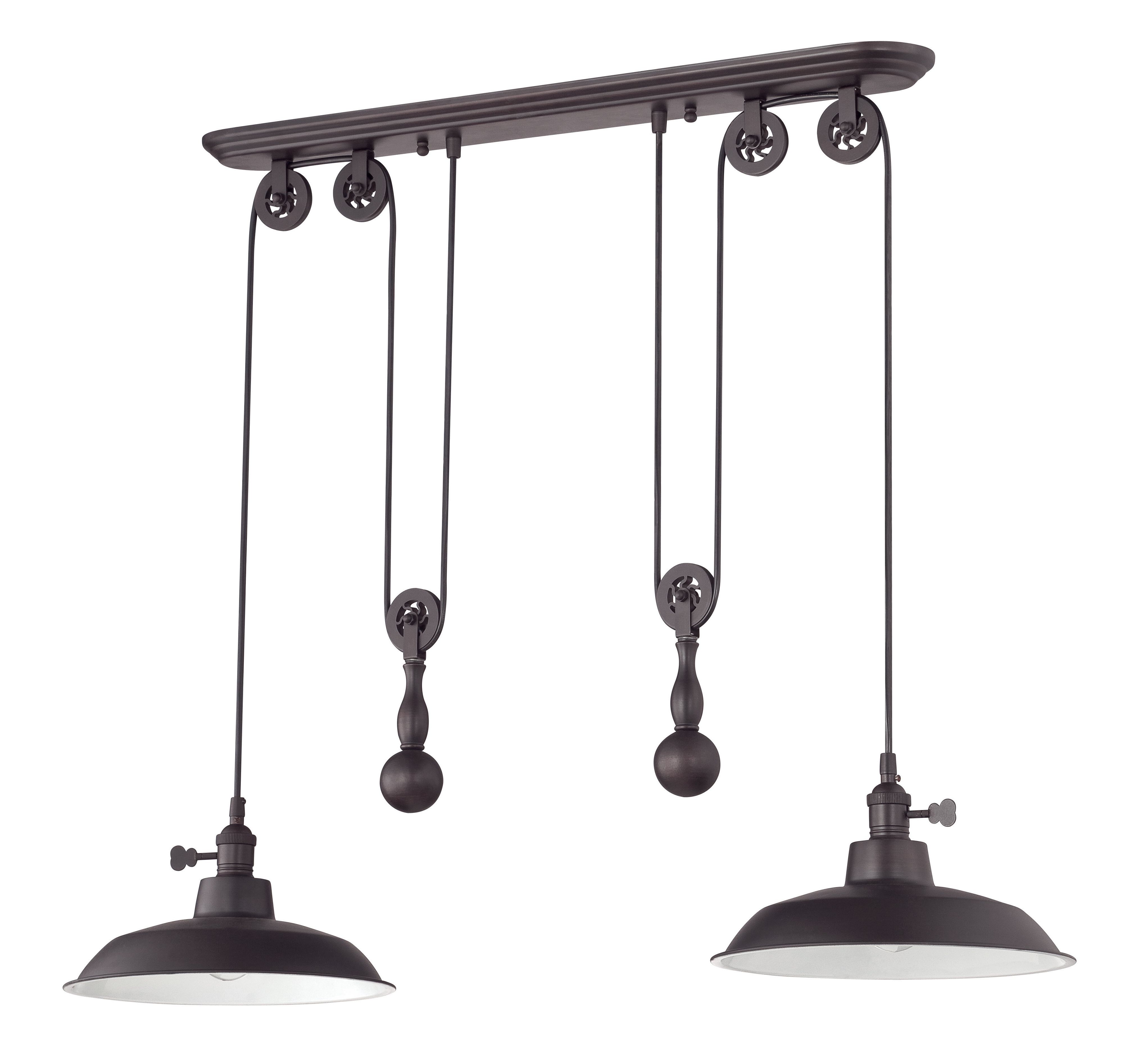 Most Current Euclid 2 Light Kitchen Island Linear Pendants In Ariel 2 Light Kitchen Island Dome Pendant (View 9 of 25)