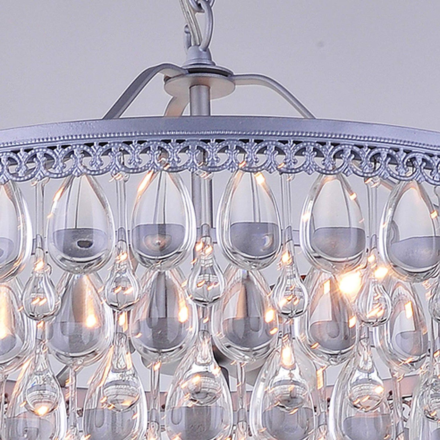 Most Current Wesley Crystal 6 Light Chandelier With Clear Teardrop Beads Inside Bramers 6 Light Novelty Chandeliers (Photo 19 of 25)