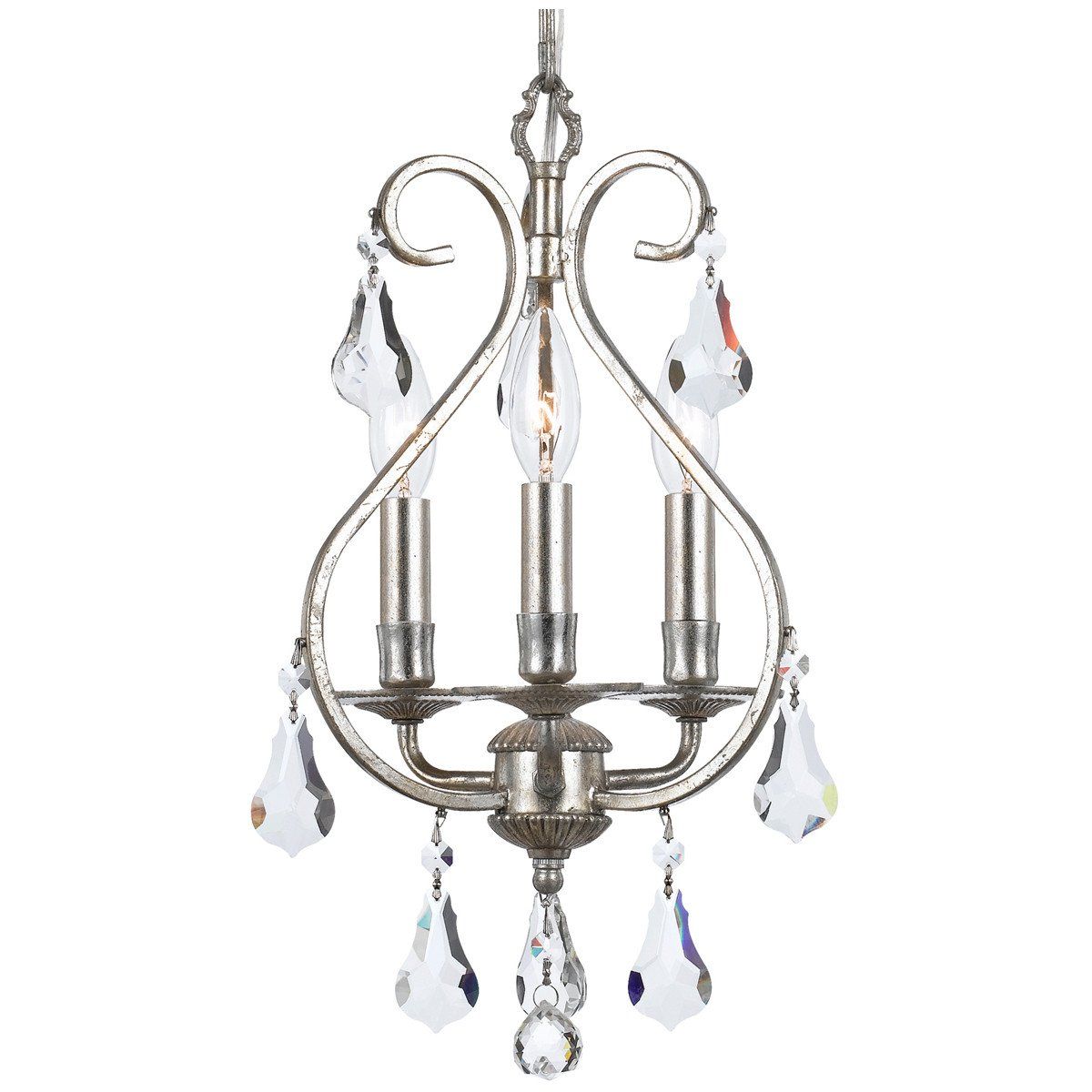 Most Recent Clea 3 Light Crystal Chandeliers Within Curvaceous Clean Lines Compose A Base Showcasing Sparkling (View 9 of 25)