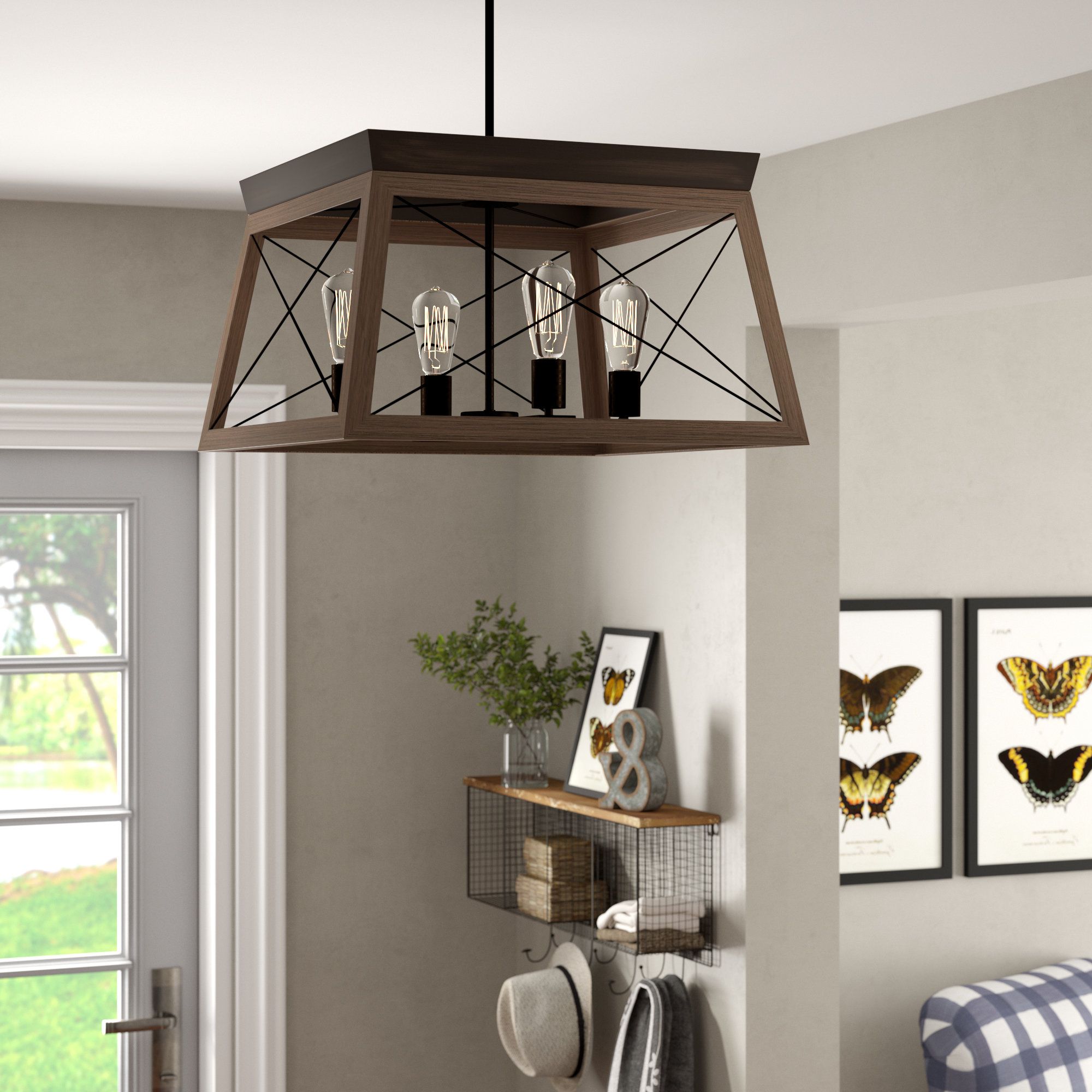 Most Recently Released Delon 4 Light Square/rectangle Chandelier For Delon 4 Light Square Chandeliers (View 1 of 25)