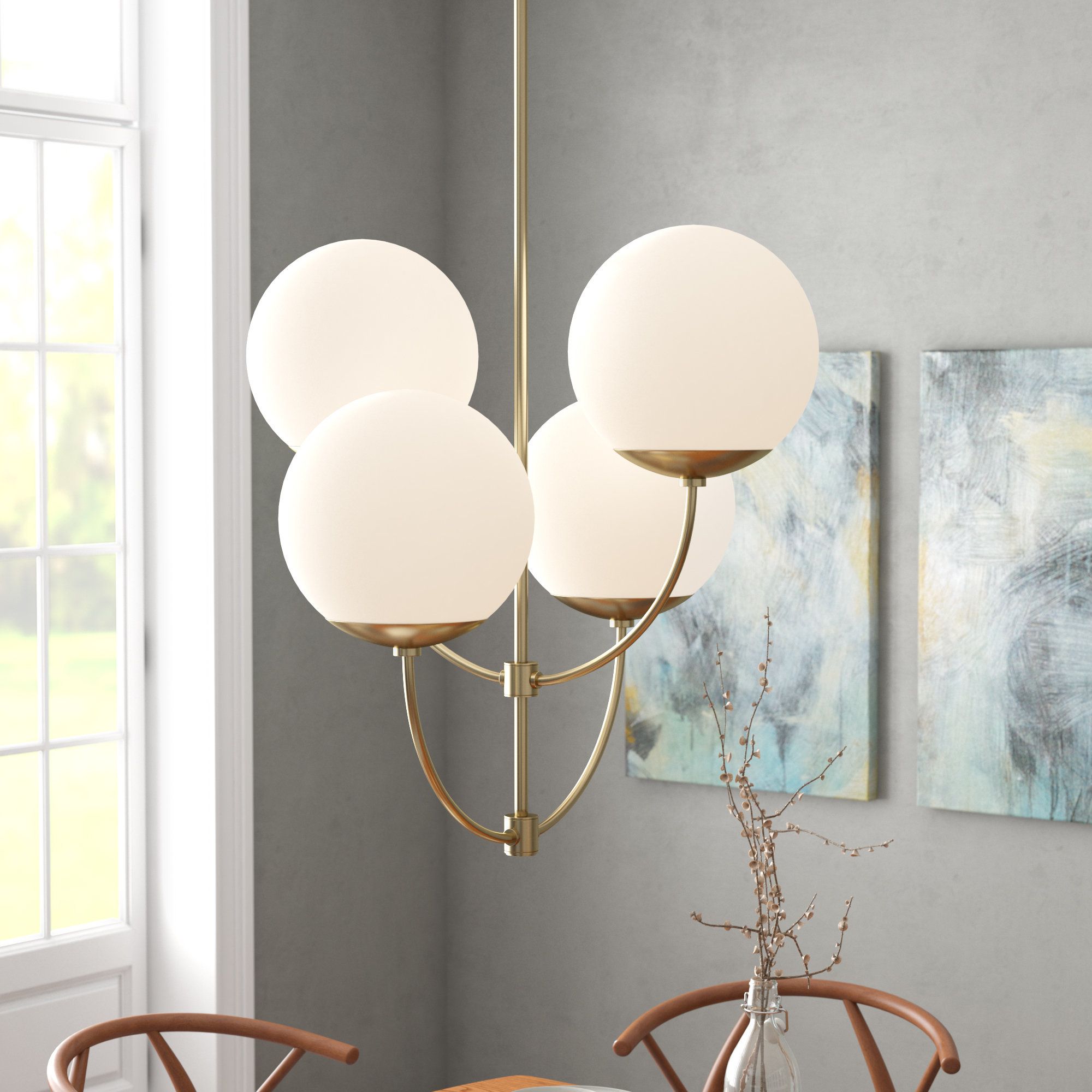 Most Recently Released Kawamoto 4 Light Shaded Chandelier Regarding Emaria 4 Light Unique / Statement Chandeliers (View 14 of 25)