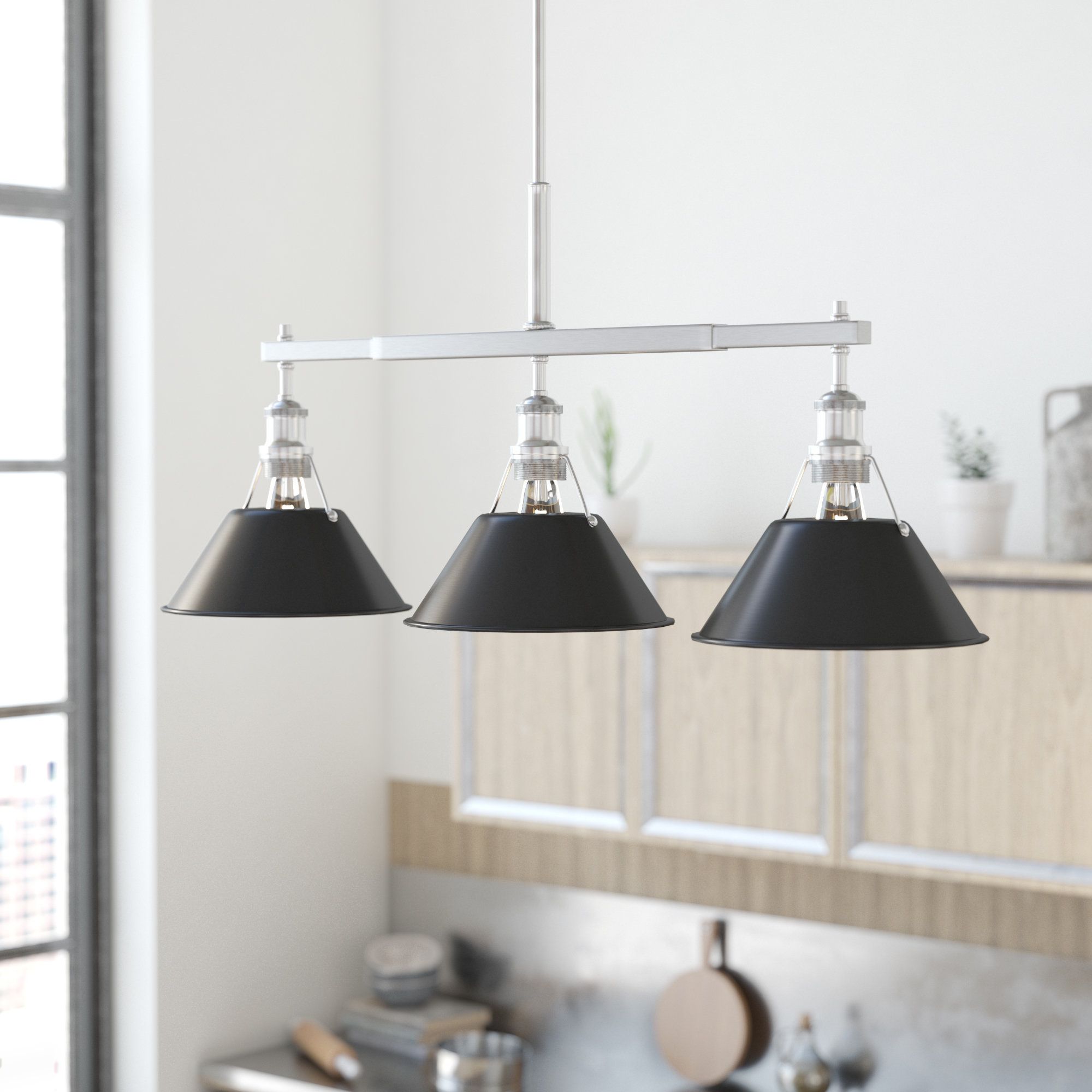 Most Recently Released Trent Austin Design Weatherford Linear 3 Light Kitchen Island Pendant With Dunson 3 Light Kitchen Island Pendants (Photo 16 of 25)