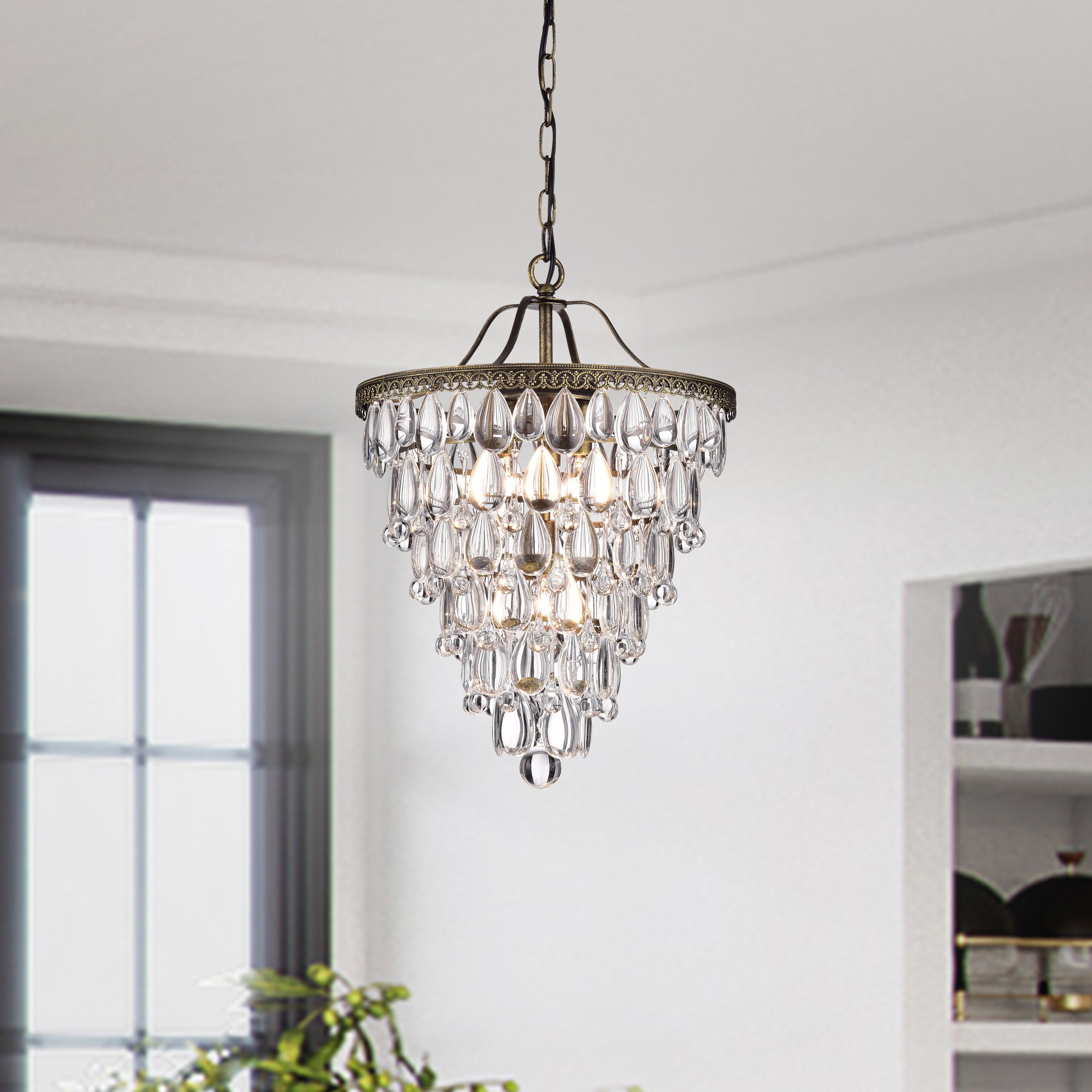 Most Up To Date Totnes 4 Light Crystal Chandelier Pertaining To Bramers 6 Light Novelty Chandeliers (View 14 of 25)