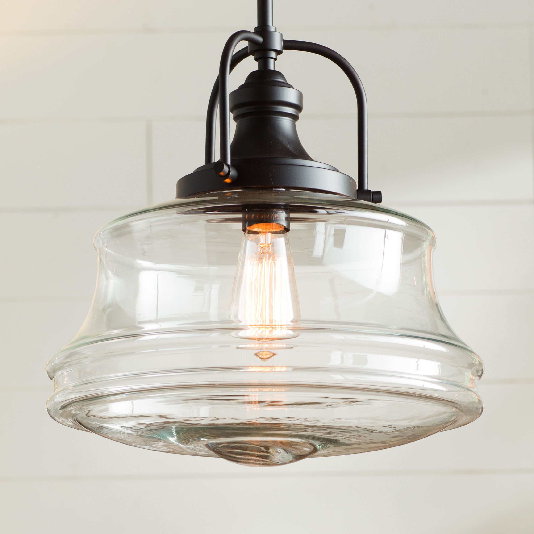 Nadine 1 Light Single Schoolhouse Pendant With Regard To Famous 1 Light Single Schoolhouse Pendants (View 4 of 25)