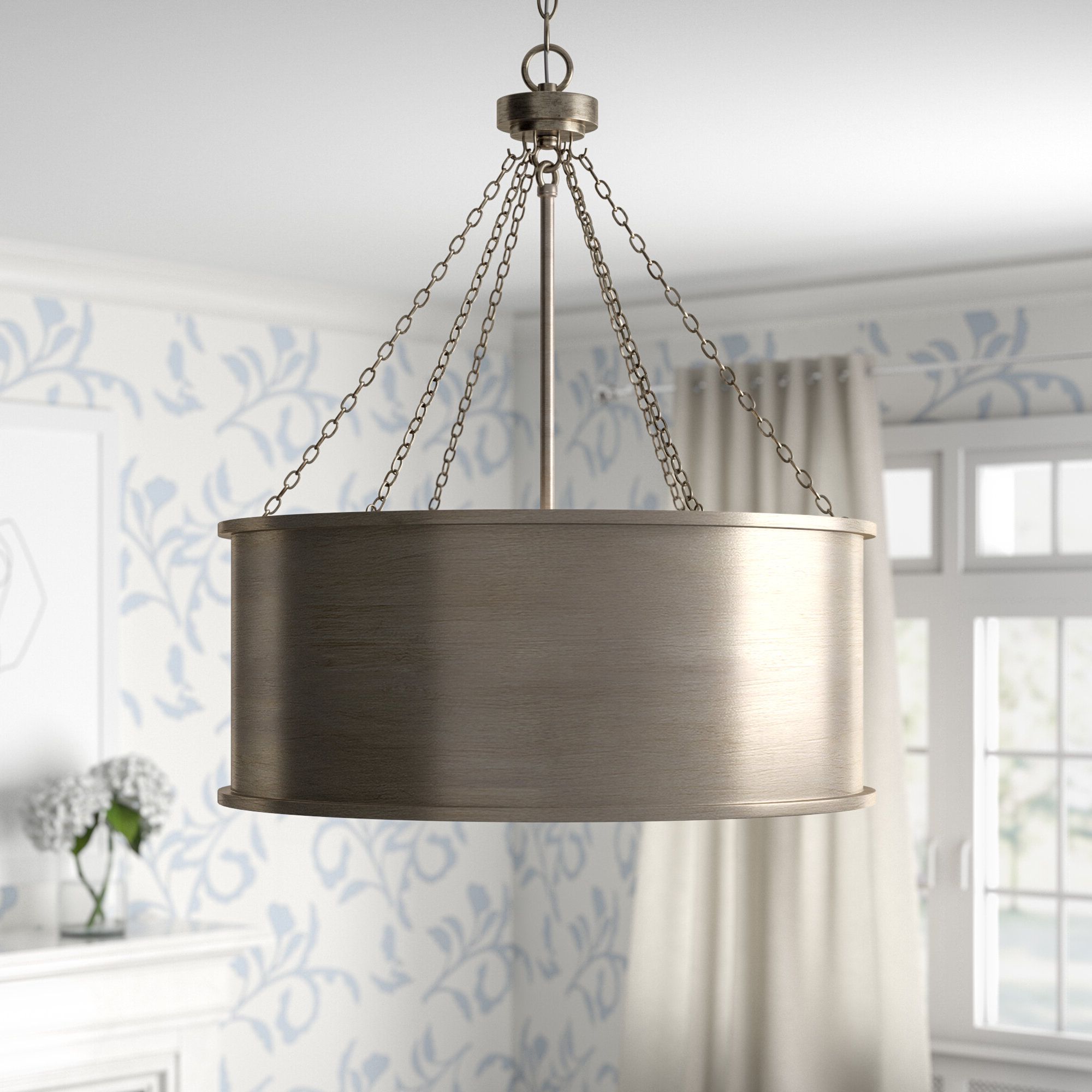 Newest Bowe 6 Light Pendant Within Breithaup 7 Light Drum Chandeliers (View 22 of 25)