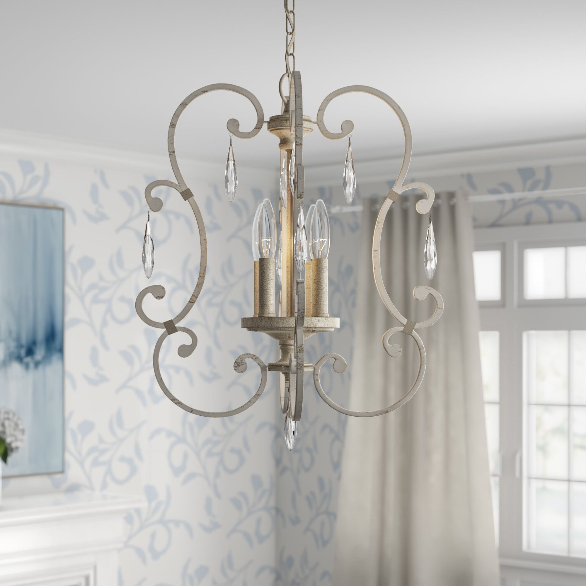 Featured Photo of 25 Collection of Oriana 4-light Single Geometric Chandeliers