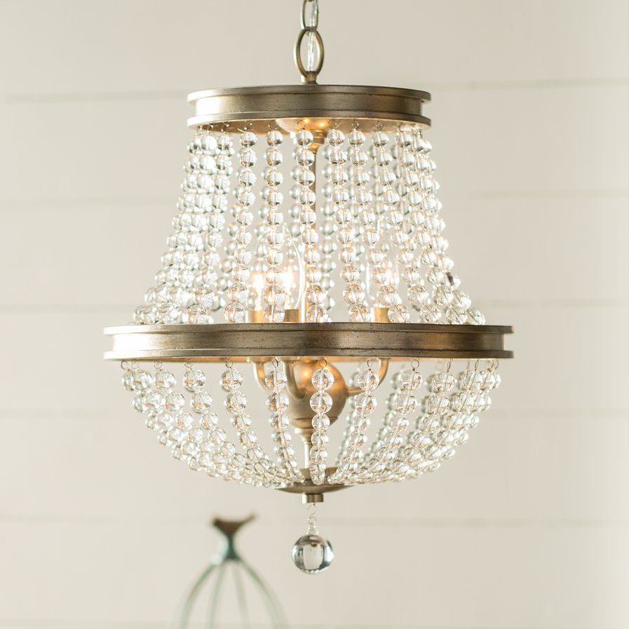 Papadopoulos 3 Light Crystal Chandelier $149 On Sale Birch Within Well Known Bramers 6 Light Novelty Chandeliers (View 16 of 25)