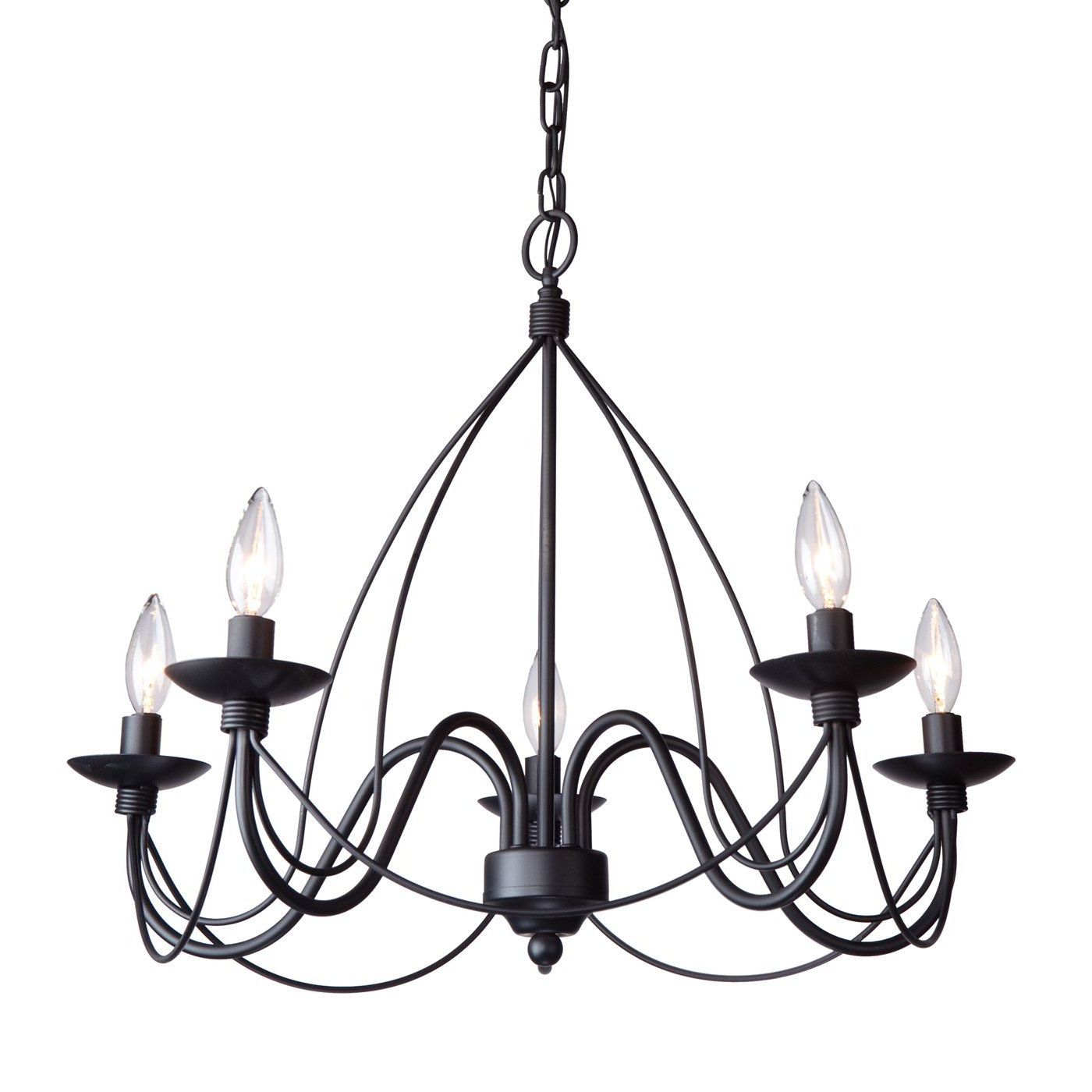 Perseus 6 Light Candle Style Chandeliers Intended For Preferred Artcraft Lighting Ac1485 Wrought Iron 5 Light Chandelier (View 23 of 25)