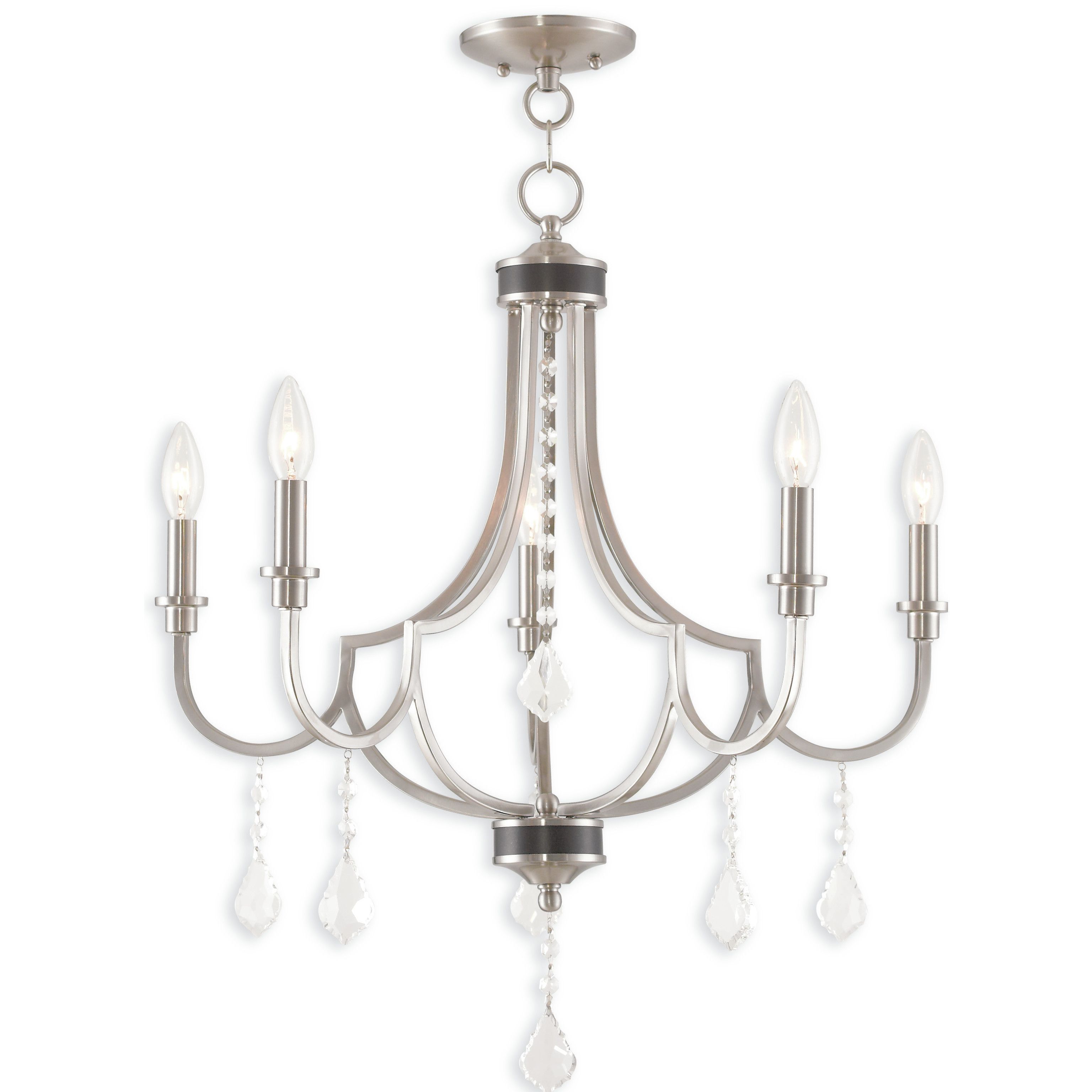 Popular Berger 5 Light Candle Style Chandeliers Regarding Customer Image Zoomed (View 14 of 25)