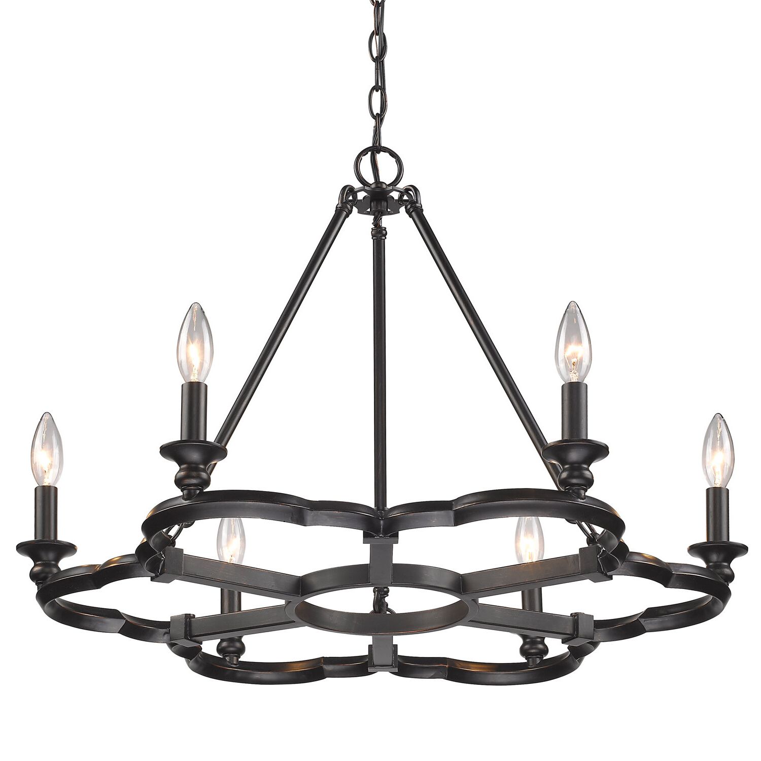 Popular Perseus 6 Light Candle Style Chandeliers Within Stephania 6 Light Candle Style Chandelier (View 11 of 25)