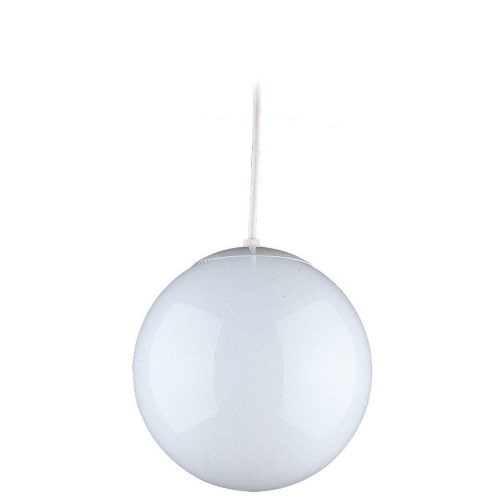 Popular Prange 1 Light Single Globe Pendants In Sea Gull Lighting Leo Hanging Globe 10 In. W 1 Light White Pendant (Photo 18 of 25)