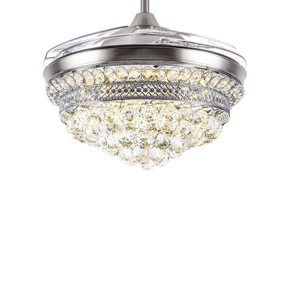 Popular Tiptonlight Crystal Ceiling Fan Chandelier With 4 Clean Inside Clea 3 Light Crystal Chandeliers (View 15 of 25)
