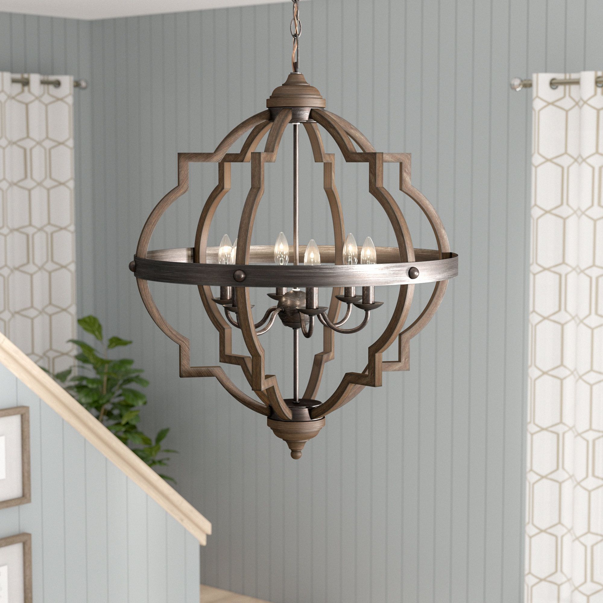 Preferred Bennington 6 Light Candle Style Chandelier Pertaining To Bennington 4 Light Candle Style Chandeliers (View 4 of 25)