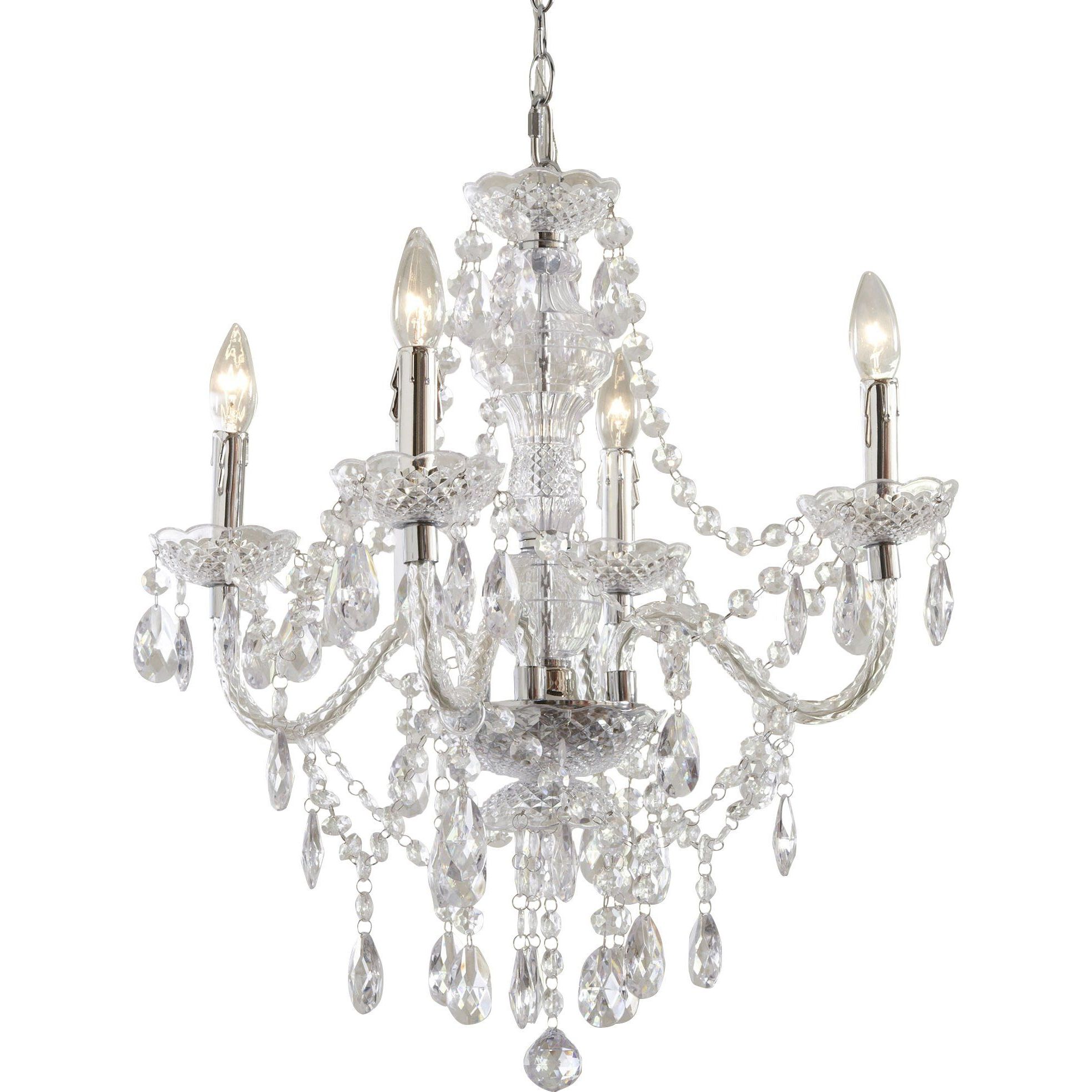 Preferred Blanchette 5 Light Candle Style Chandeliers With Ice Palace 4 Light Crystal Chandelier (View 17 of 25)