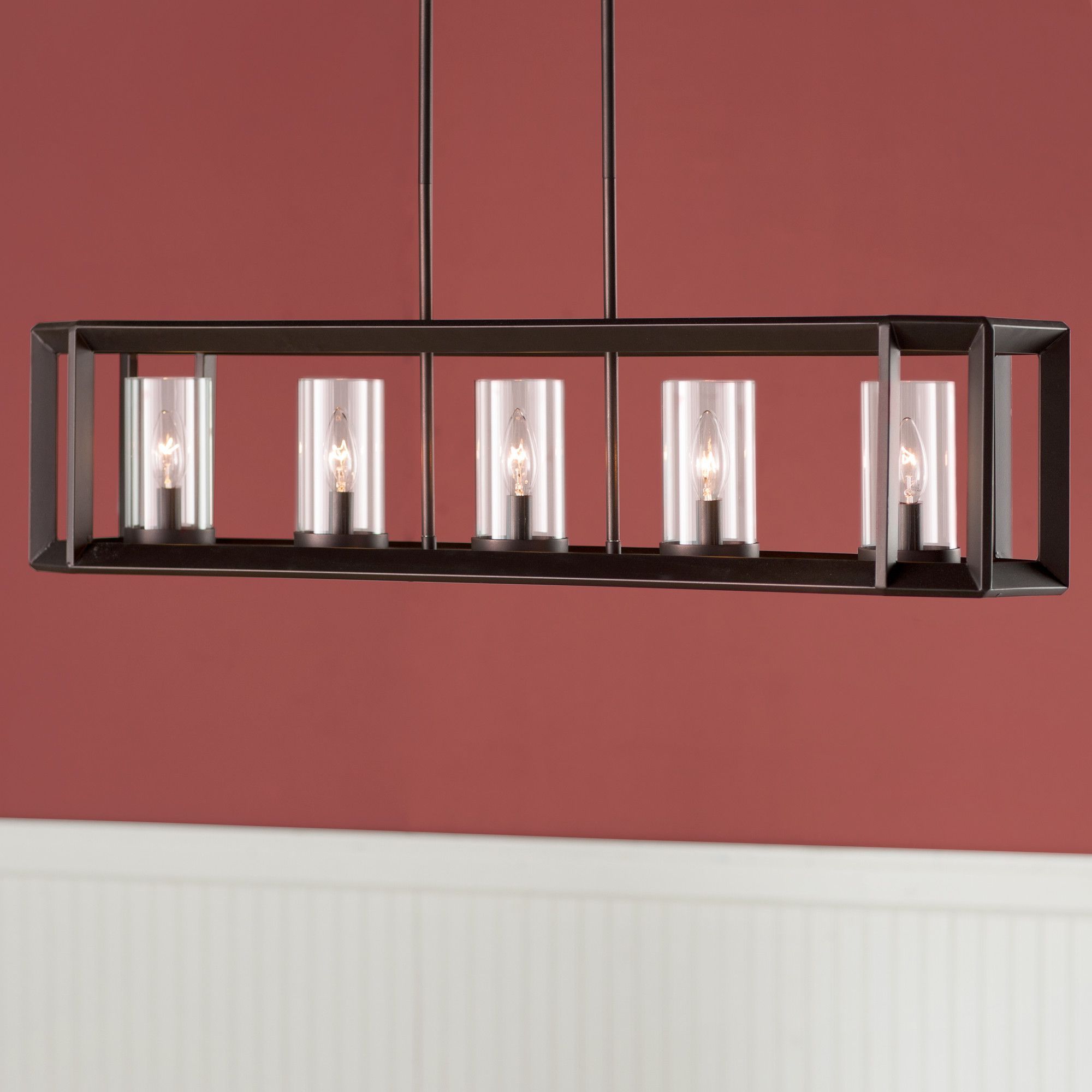 Products With Regard To Trendy Bouvet 5 Light Kitchen Island Linear Pendants (View 19 of 25)