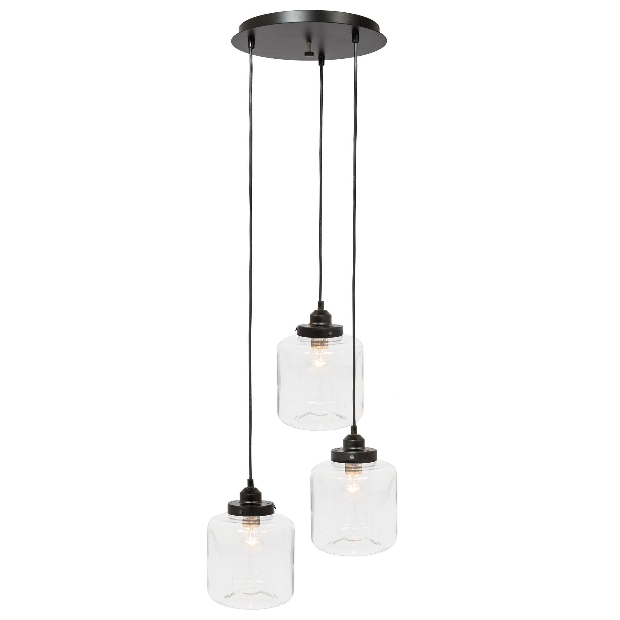 Pruett Cognac 3 Light Cluster Bell Pendants For Most Up To Date Best Choice Products 3 Light Jar Pendant Chandelier Hanging (View 20 of 25)