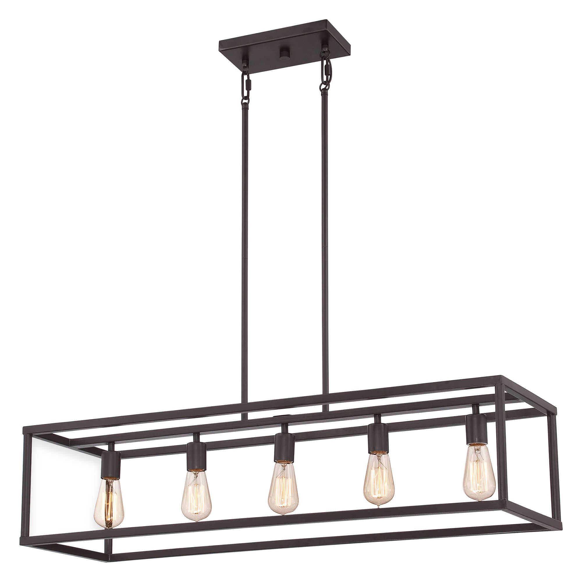Quoizel New Harbor 5 Light Ceiling Mount Island Chandelier Pertaining To 2019 Thorne 5 Light Kitchen Island Pendants (View 19 of 25)