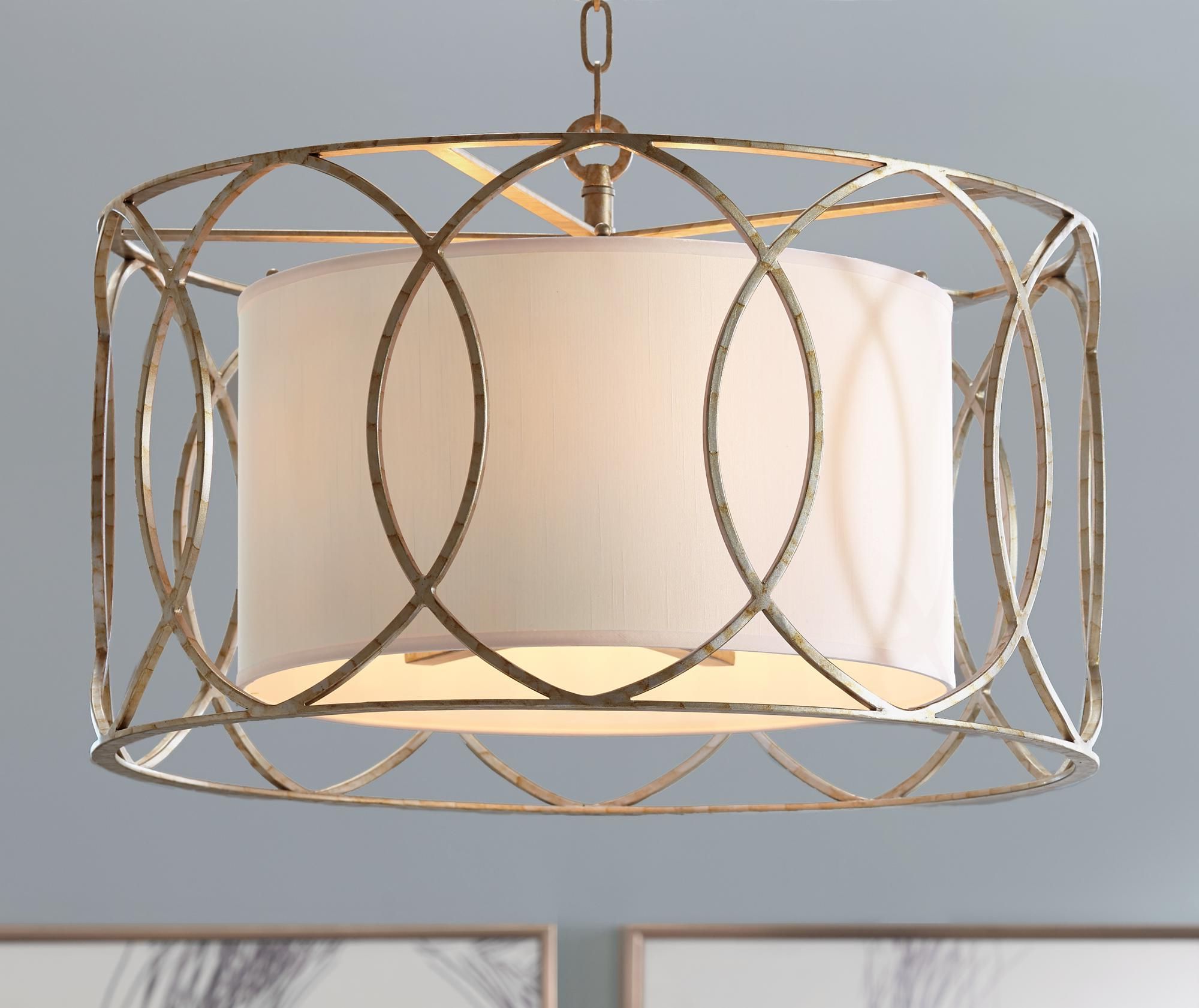 Sausalito 25" Wide Silver Gold Pendant Light – #95307 In Well Liked Balducci 5 Light Pendants (View 16 of 25)