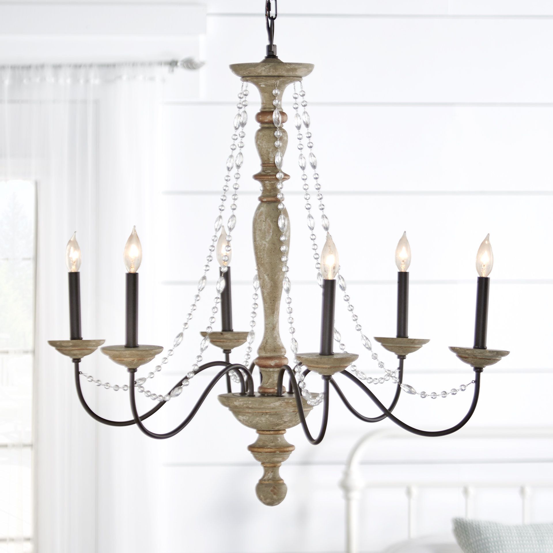 Three Posts Brennon 6 Light Candle Style Chandelier With Well Known Perseus 6 Light Candle Style Chandeliers (View 15 of 25)