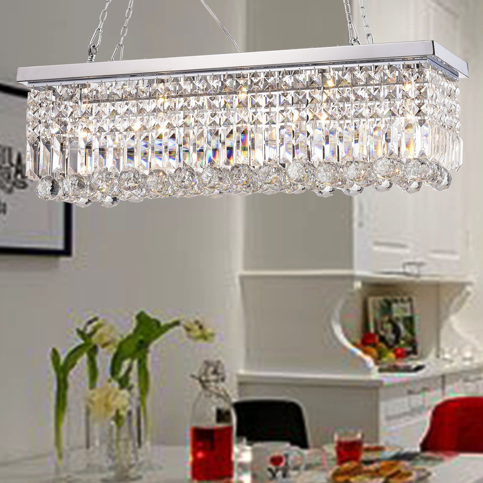 Villa In 2019 With Regard To Verdell 5 Light Crystal Chandeliers (View 3 of 25)