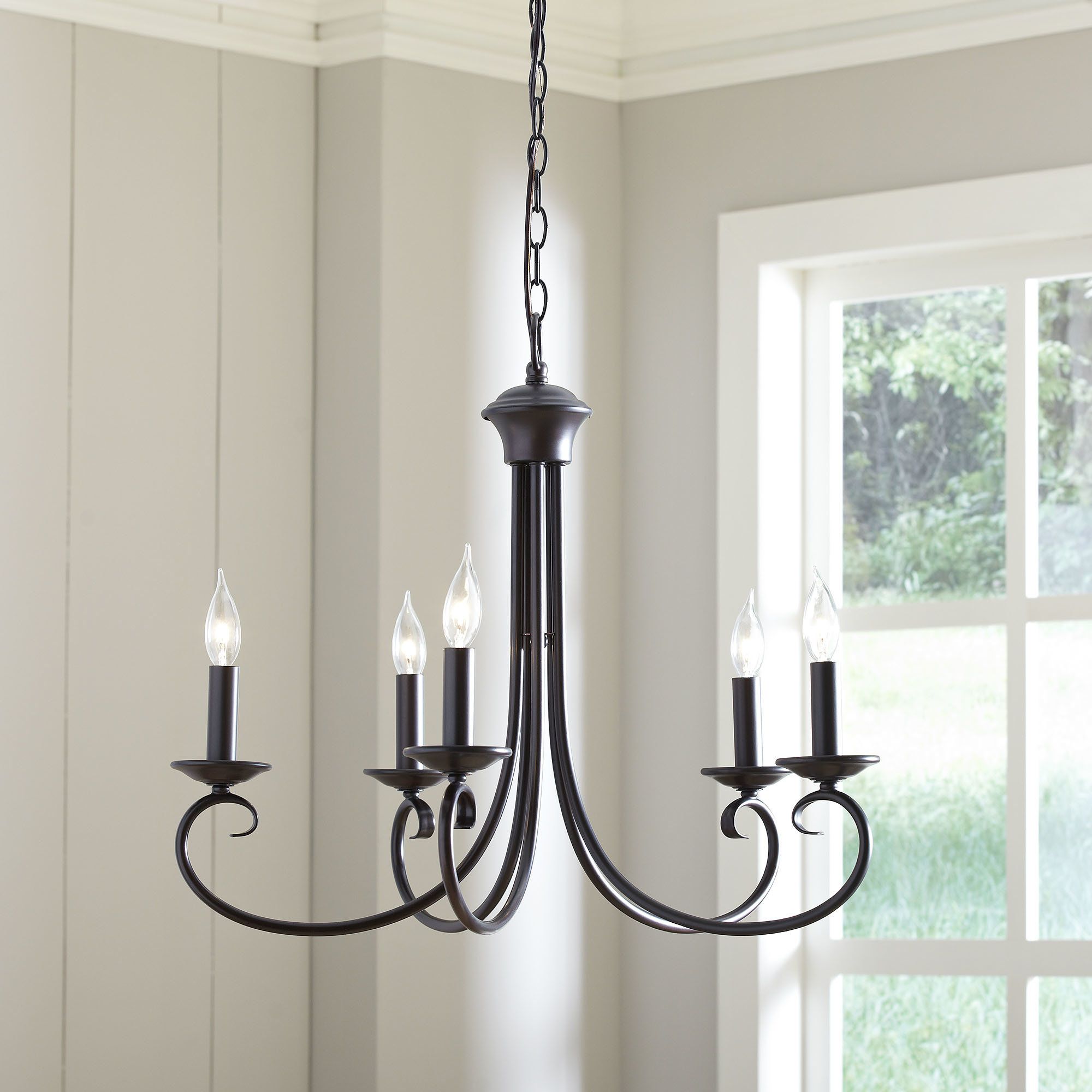 Warner Robins 3 Light Lantern Pendants With Regard To Most Up To Date Edgell 5 Light Candle Style Chandelier (View 11 of 25)