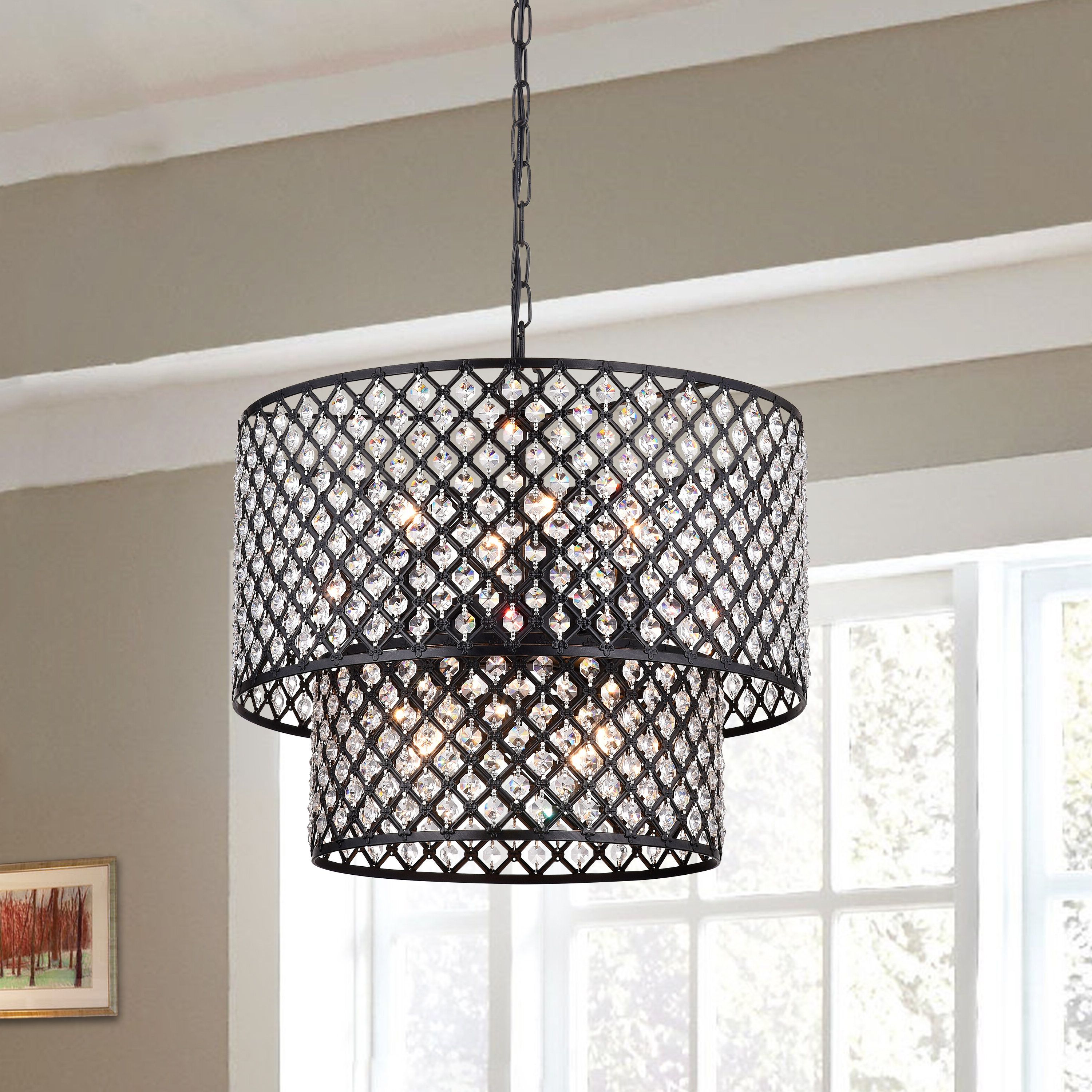 Well Known Fabrizia 8 Light Led Crystal Chandelier Pertaining To Jill 4 Light Drum Chandeliers (Photo 18 of 25)