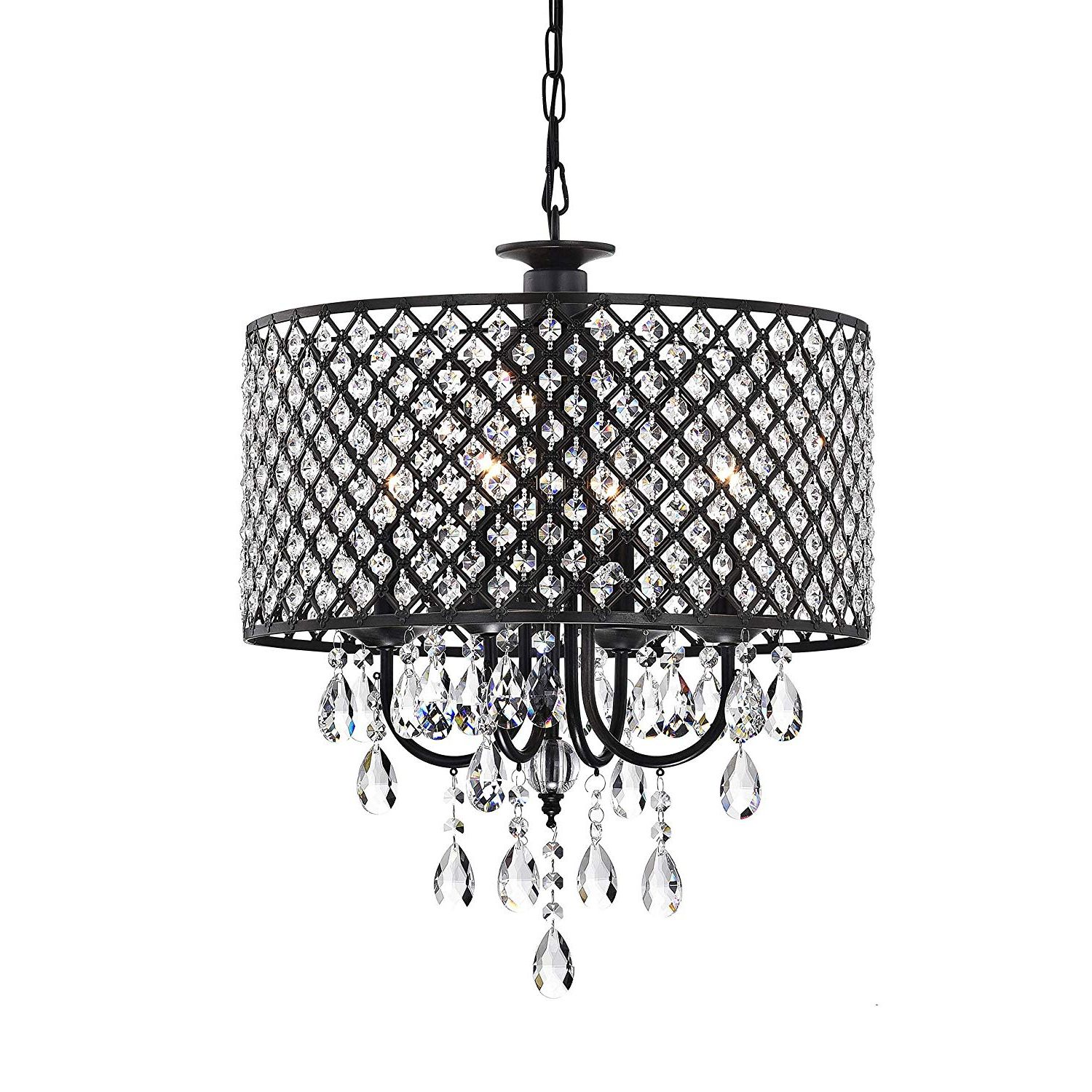 Well Known Jojospring Antique 4 Light Round Chandelier … With Regard To Mckamey 4 Light Crystal Chandeliers (View 6 of 25)