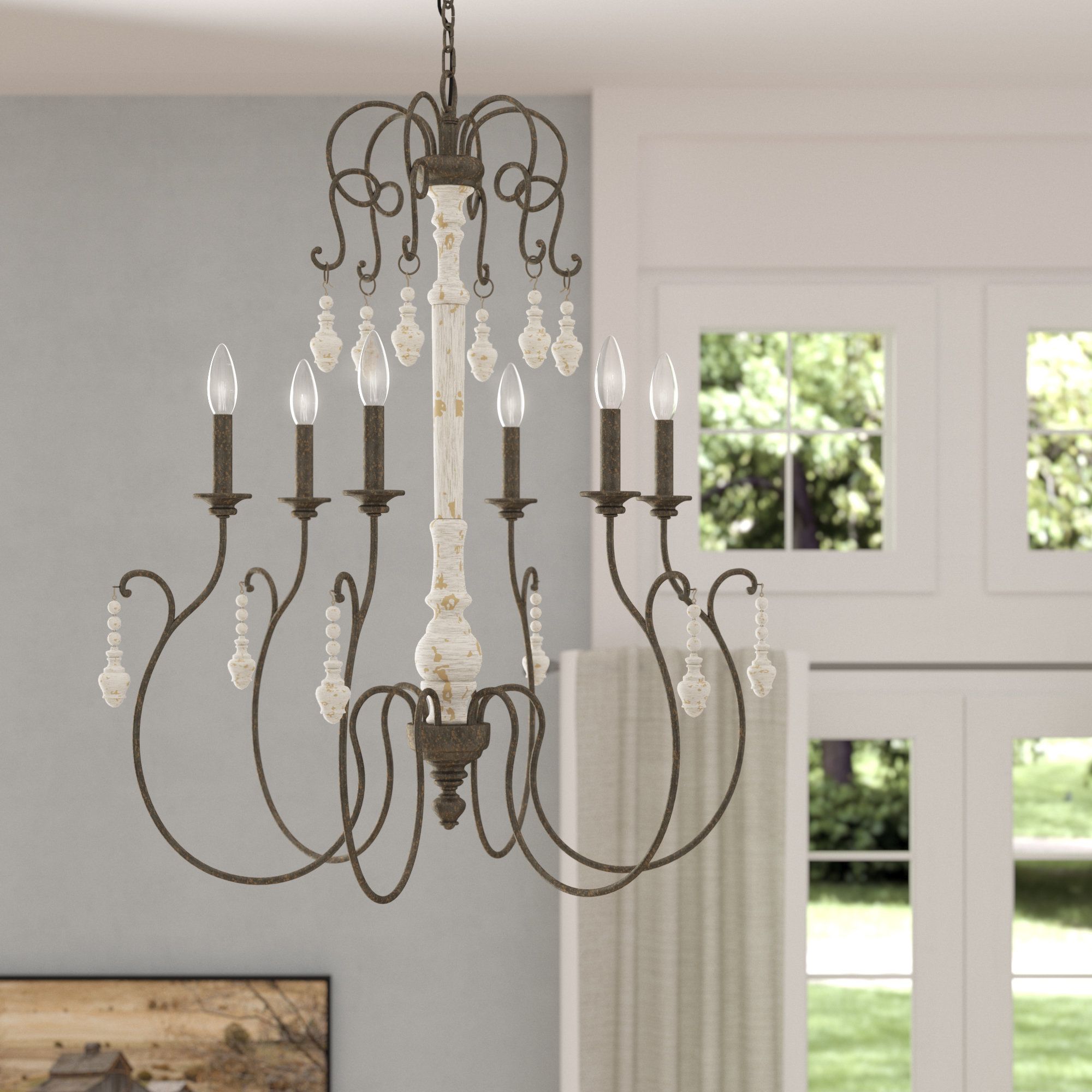 Well Known One Allium Way Kadyn 6 Light Candle Style Chandelier Inside Bouchette Traditional 6 Light Candle Style Chandeliers (View 5 of 25)