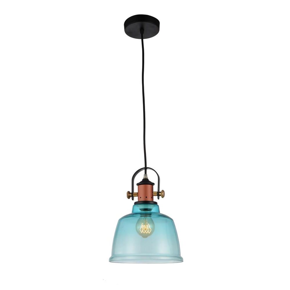 Well Liked Cwi Lighting Tower Bell 1 Light Blue Pendant Inside Whitten 4 Light Crystal Chandeliers (View 21 of 25)