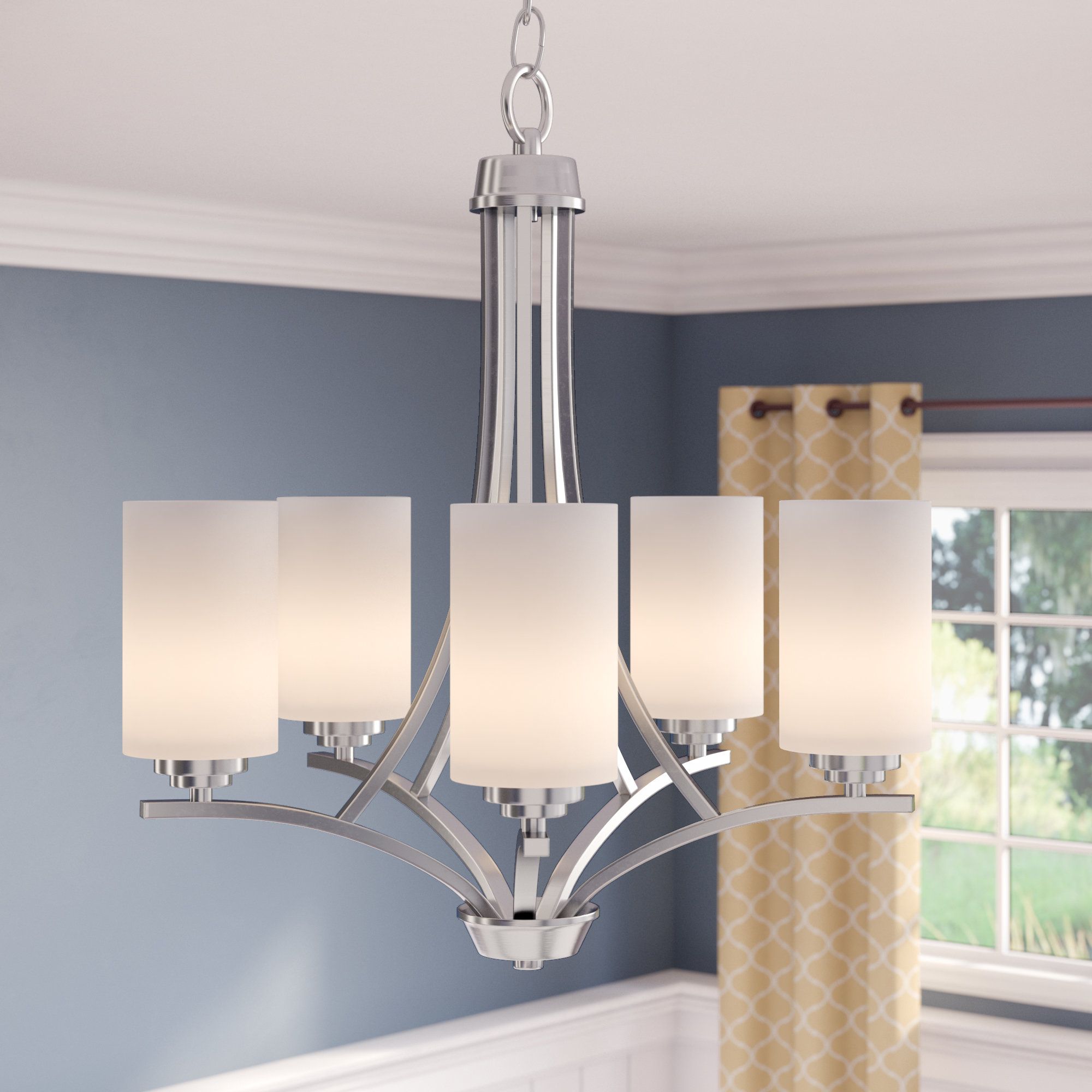 Well Liked Newent 5 Light Shaded Chandeliers With Bainsby 5 Light Shaded Chandelier (View 1 of 25)