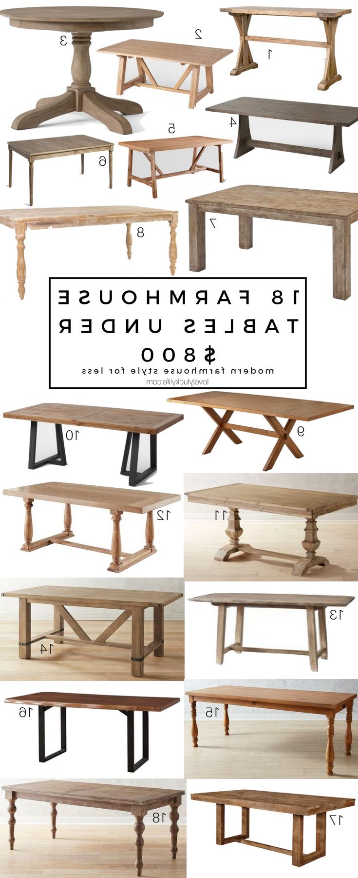 18 Of The Best Modern Farmhouse Tables Under $800 – Lovely Throughout Well Known Modern Farmhouse Extending Dining Tables (View 4 of 25)