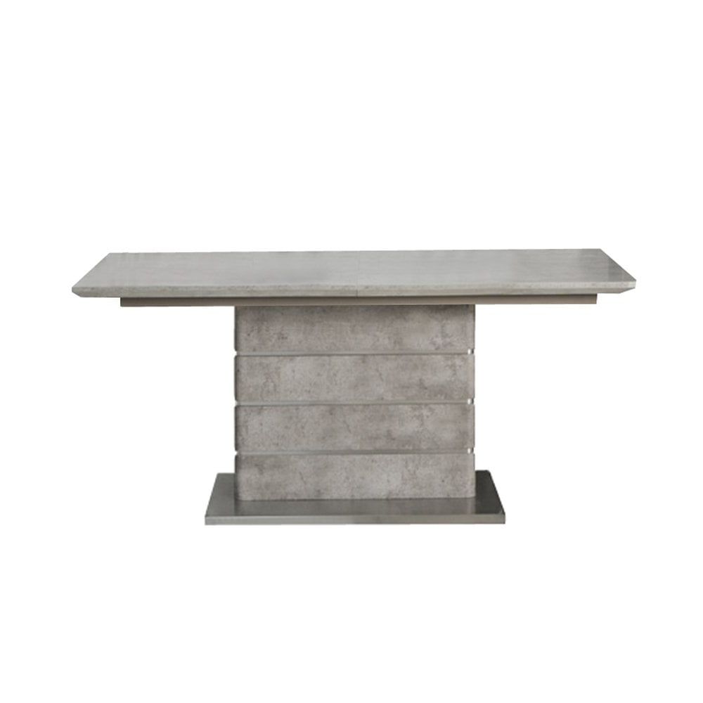 2020 Gray Wash Banks Pedestal Extending Dining Tables In Utah 160Cm Extending Dining Table (View 21 of 25)