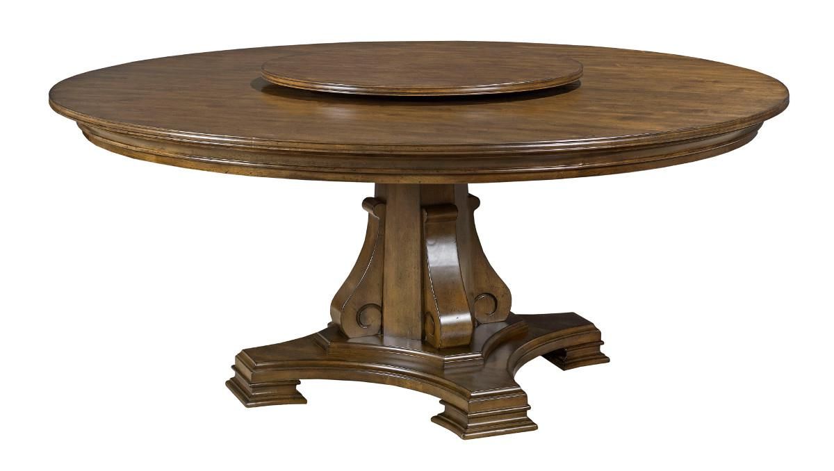 2020 Kincaid Furniture Portolone Stellia 72" Round Solid Wood Within Dawson Pedestal Tables (View 20 of 25)